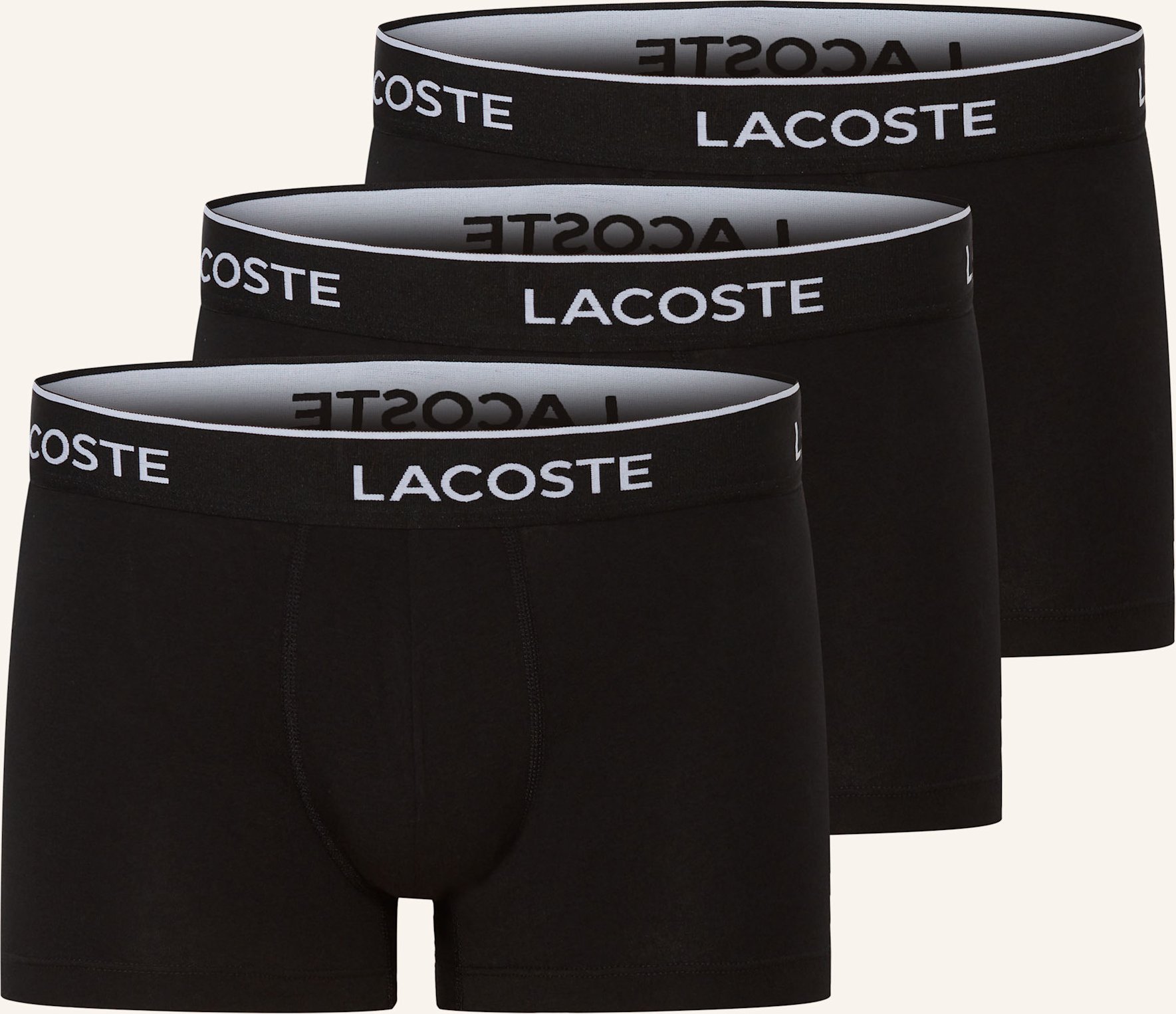 Lacoste 3er-Pack Boxershorts schwarz