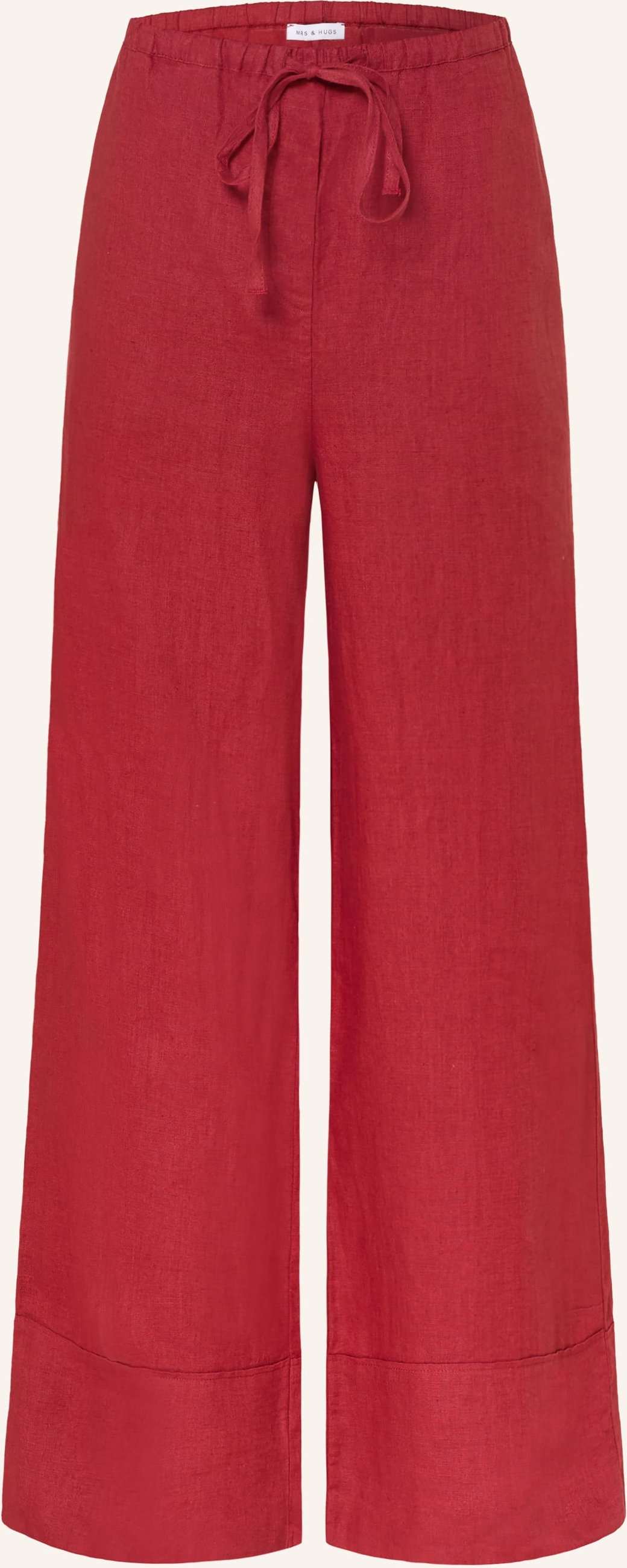 Mrs & Hugs Marlenehose Aus Leinen rot