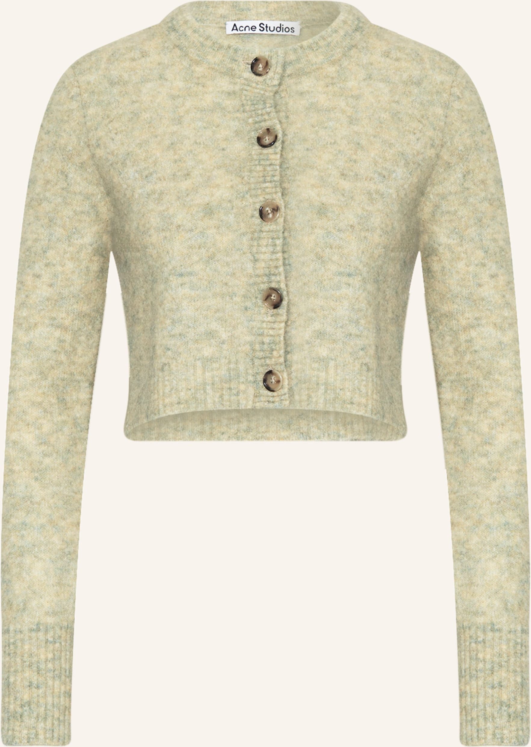 Acne Studios Cropped-Strickjacke Mit Mohair gruen