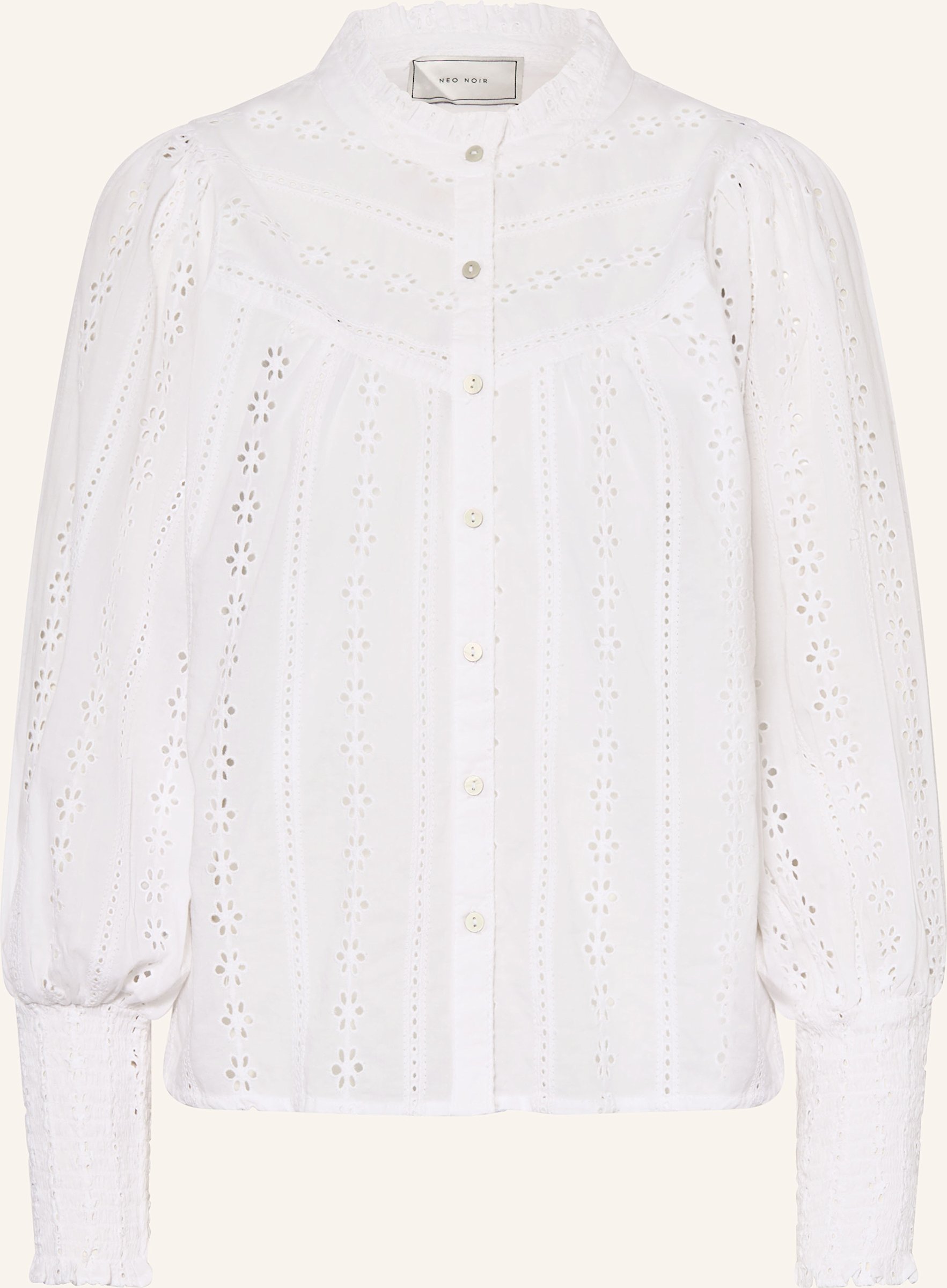 Neo Noir Hemdbluse Wenna Aus Lochspitze weiss
