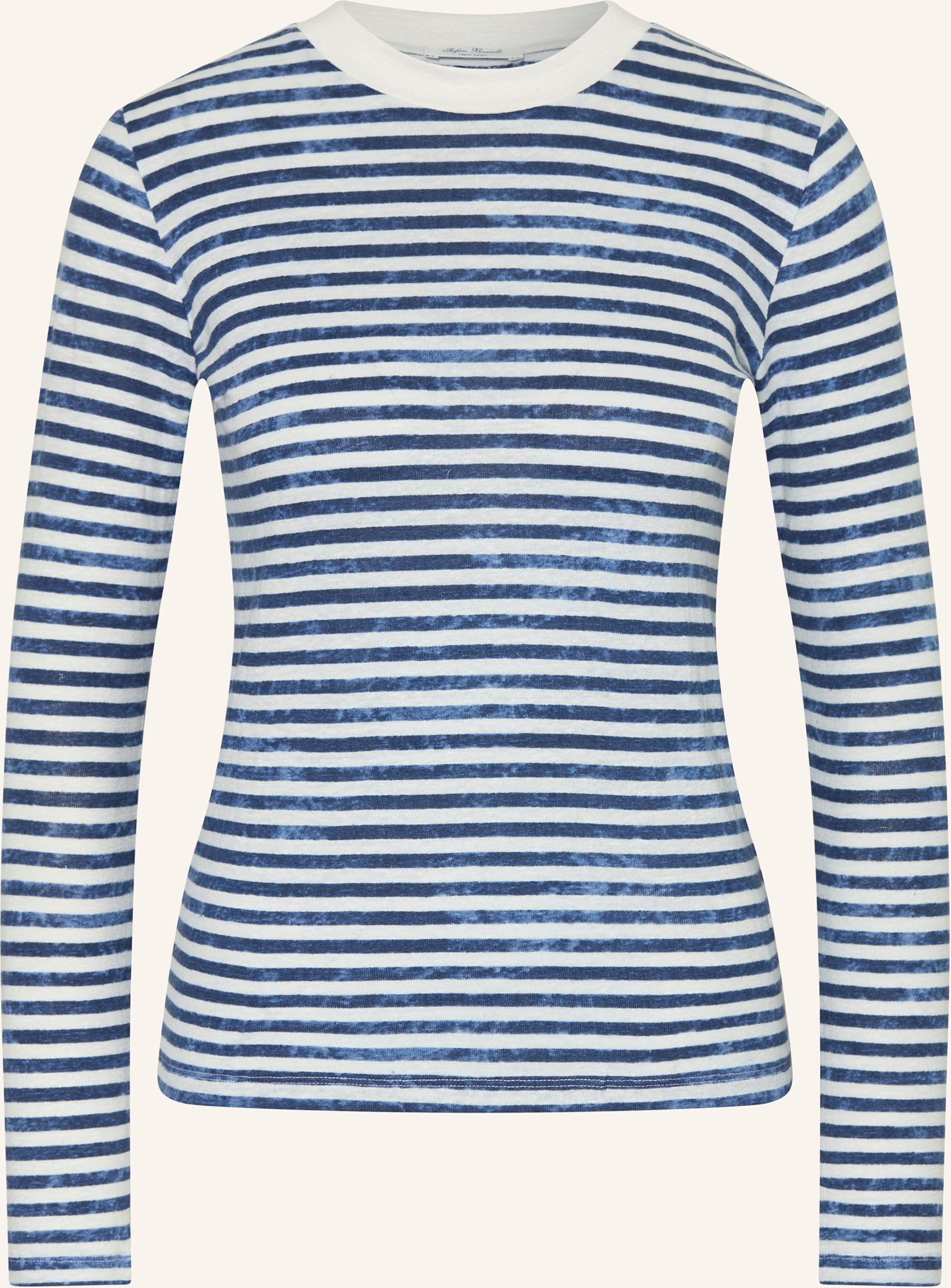 Stefan Brandt Longsleeve Feriel Aus Leinen blau