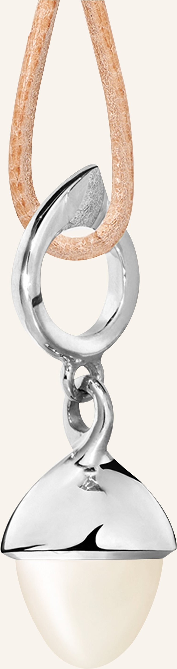 Tamara Comolli Anhänger Pendant Mikado Flamenco Moonstone Sand/White Aus 18 Karat Weißgold Mit Sandfarbenem Mondstein si...