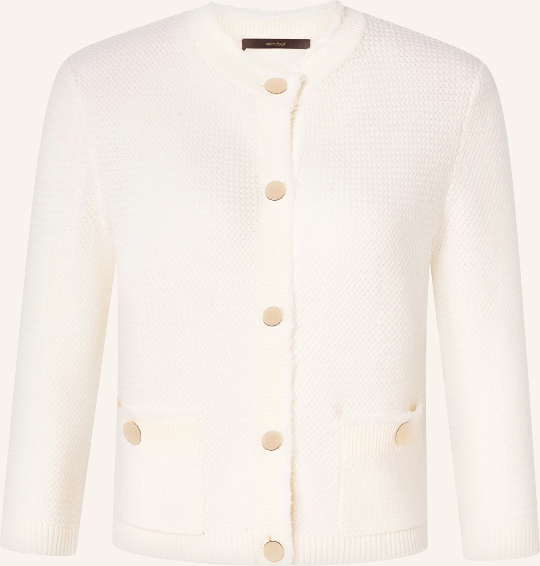 Windsor. Strickjacke weiss