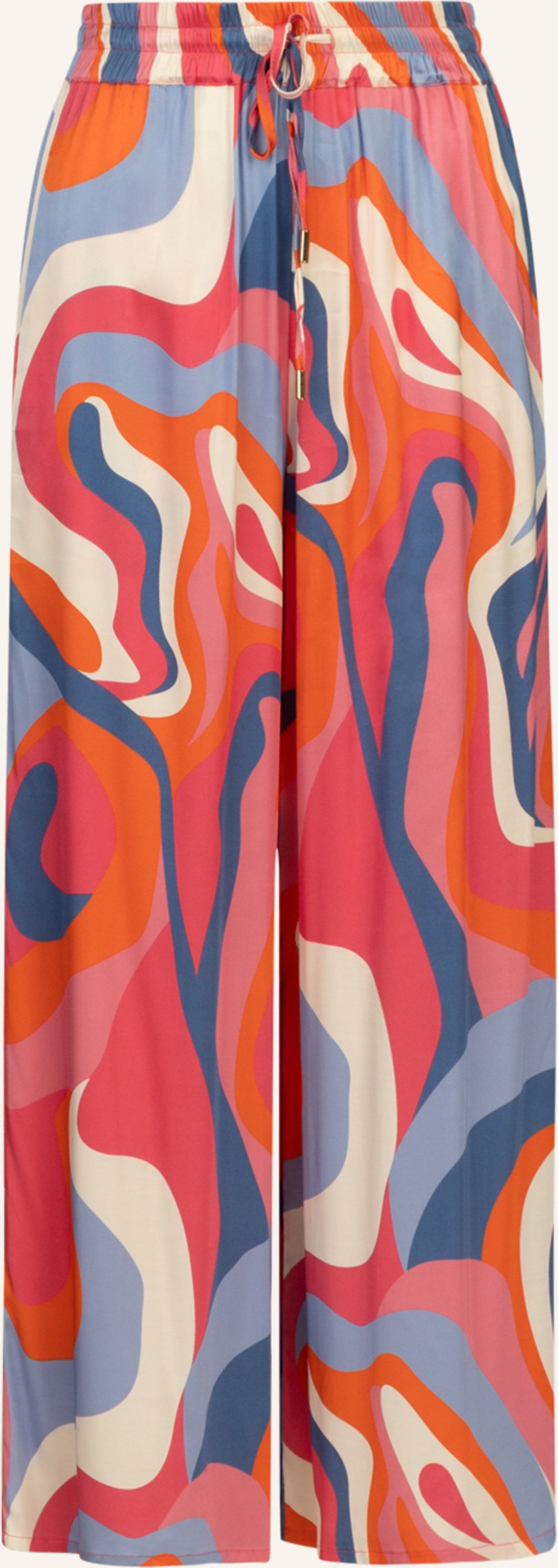 Mint & Mia Bedruckte Satin Hose beige