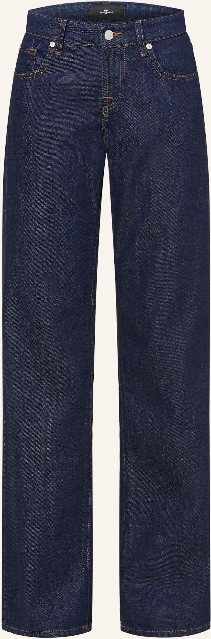 7 For All Mankind Straight Jeans Low Straight blau