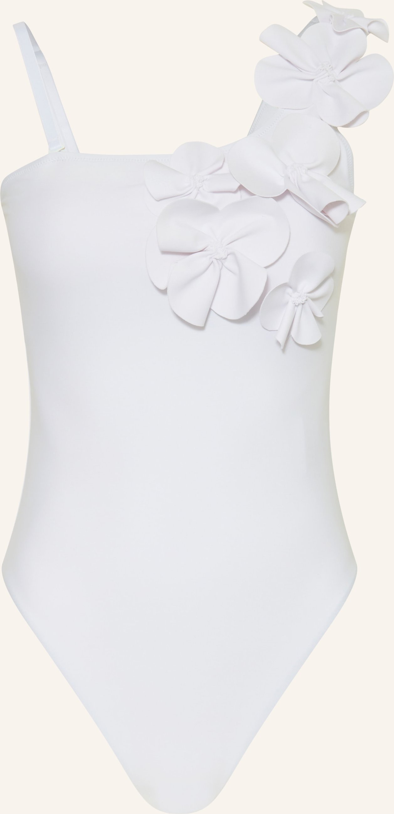 Goldbergh One-Shoulder-Badeanzug Fabiosa weiss