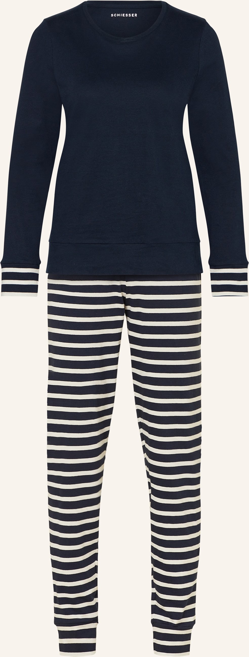 Thumbnail - Schiesser Schlafanzug Casual Essentials blau