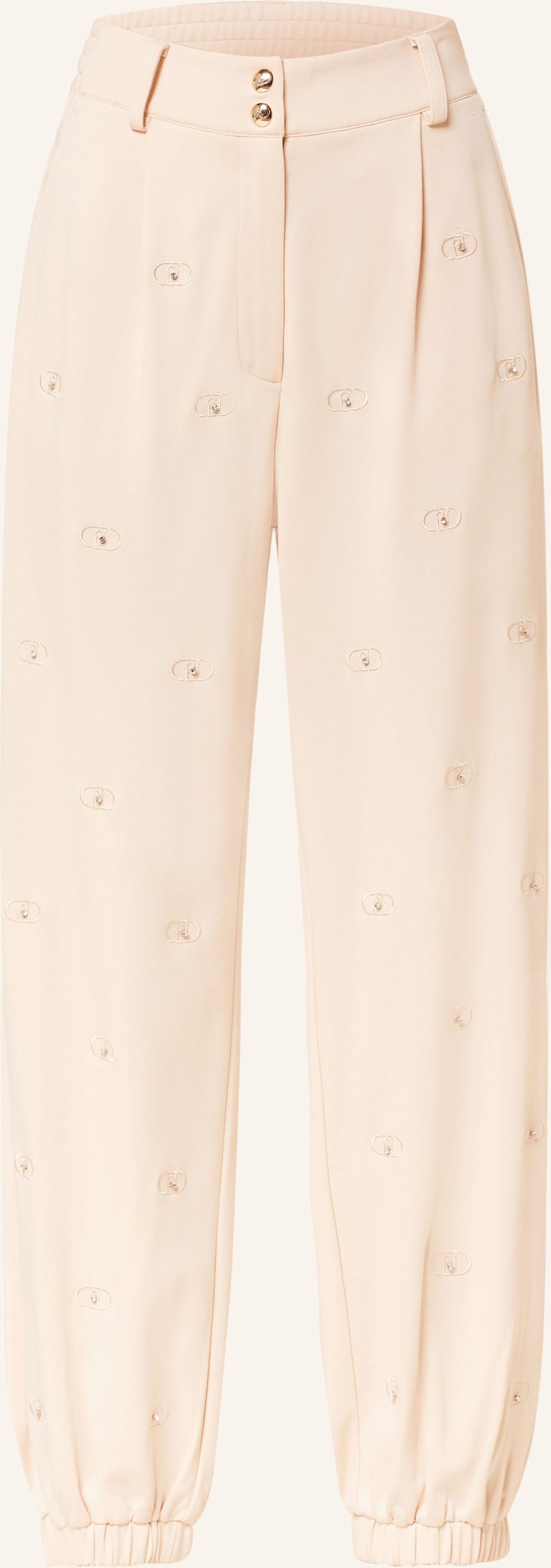Liu Jo Sweatpants Mit Schmucksteinen beige