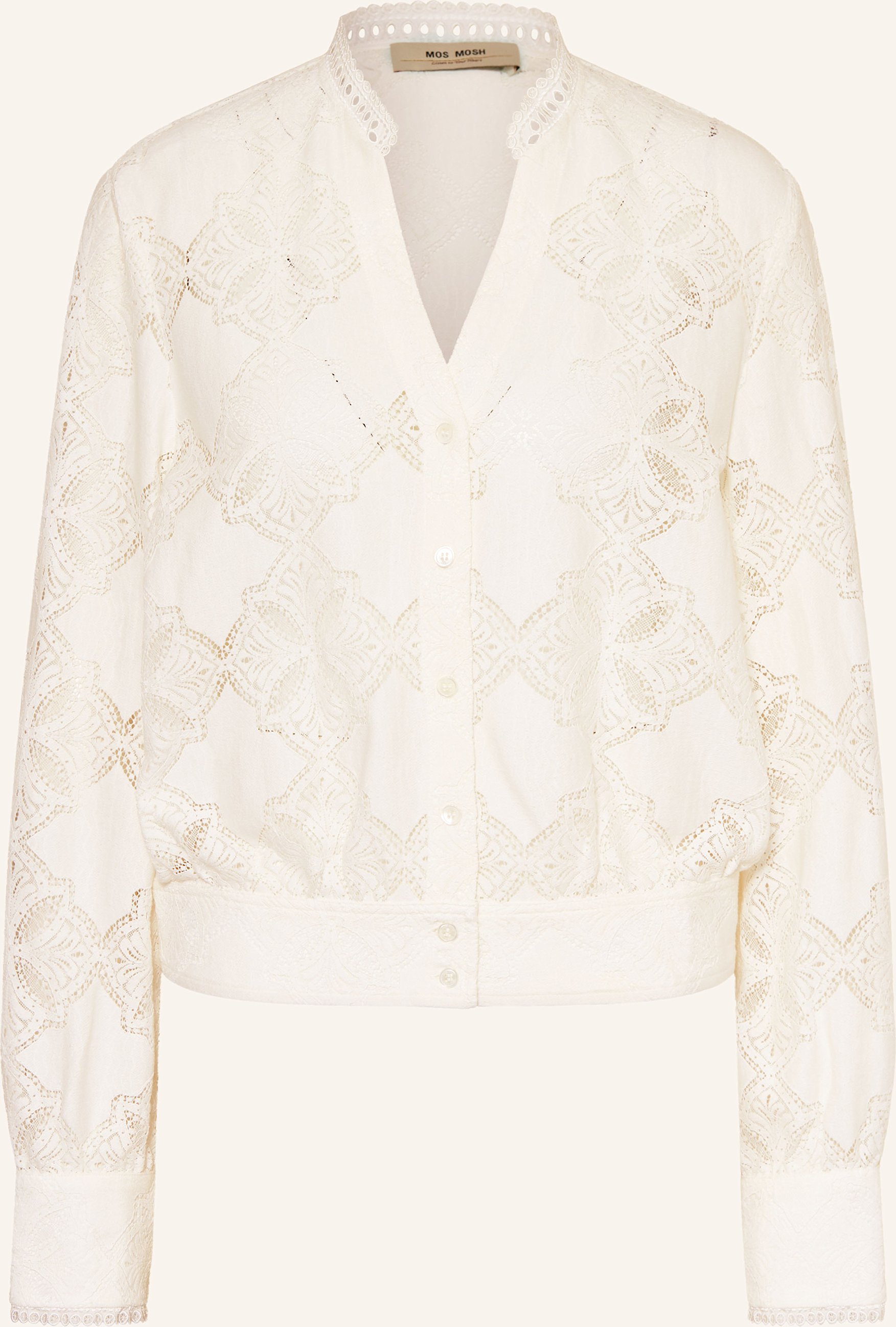 Mos Mosh Hemdbluse Monia Aus Lochspitze weiss