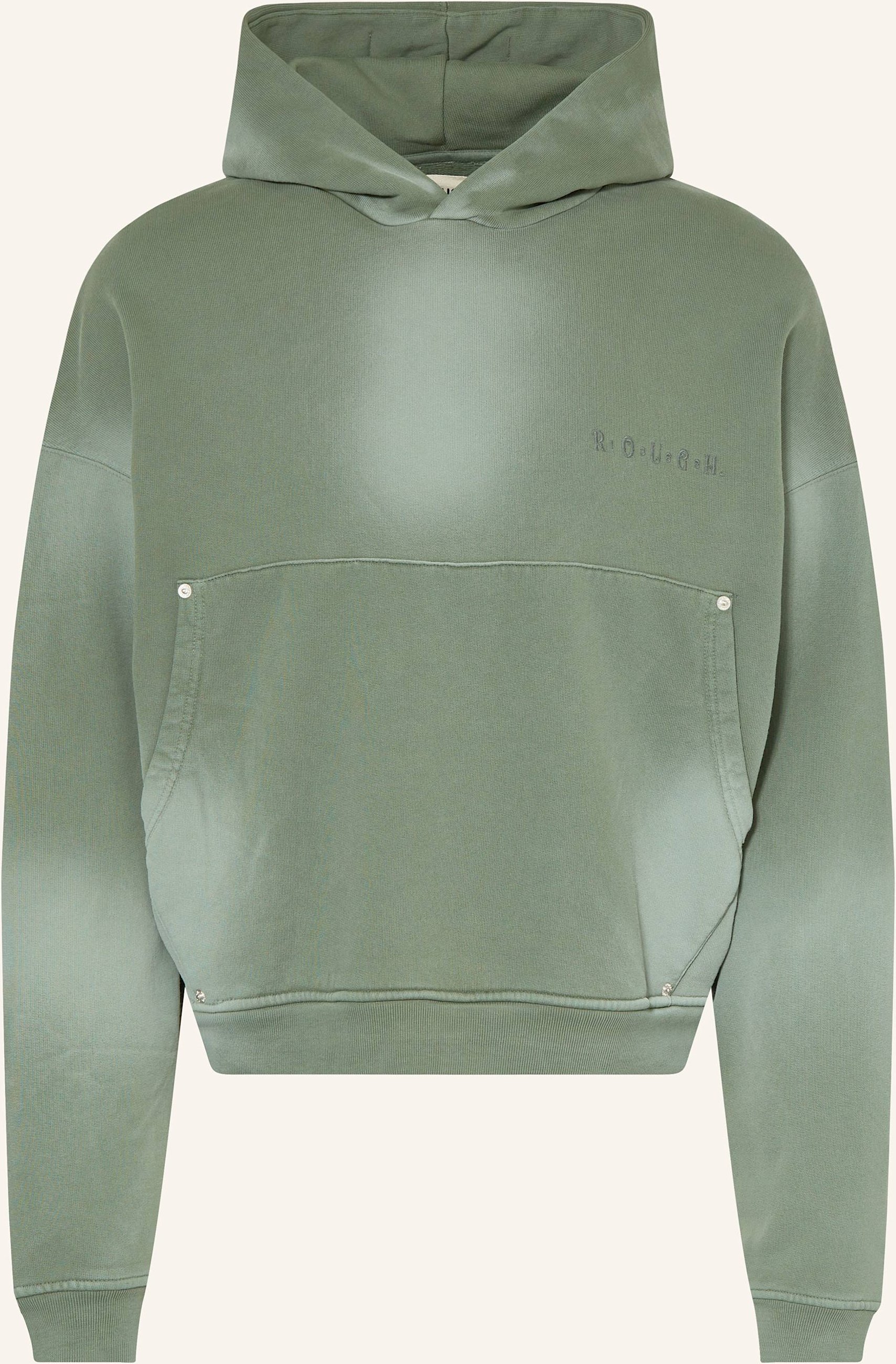 Rough. Hoodie Fig Leaf gruen