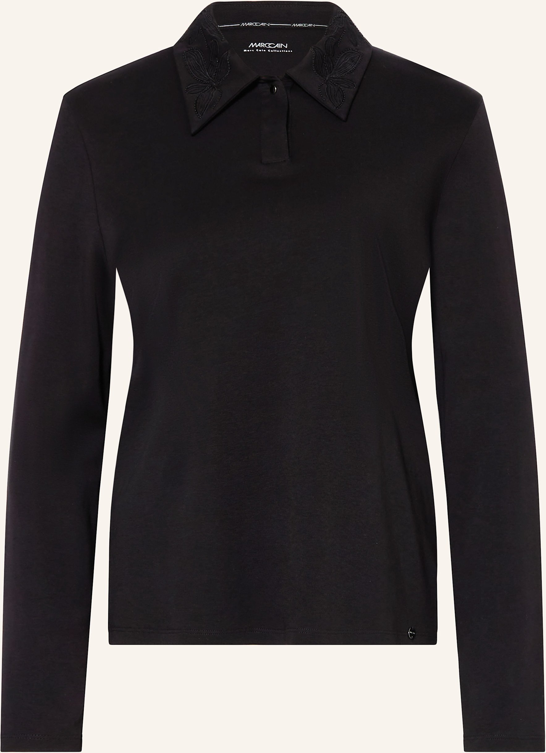 Thumbnail - Marc Cain Jersey-Poloshirt schwarz