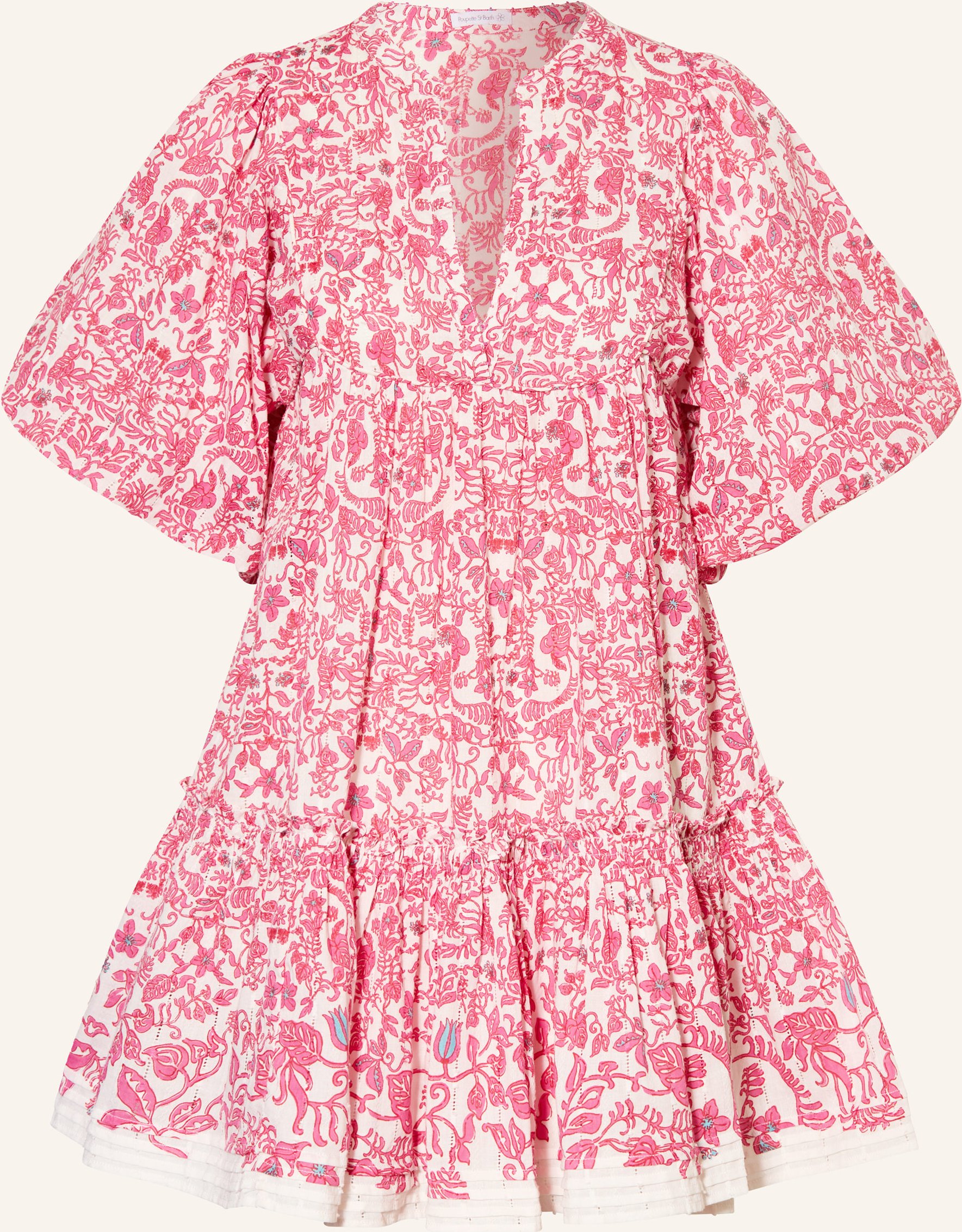 Poupette St Barth Strandkleid Cruz pink