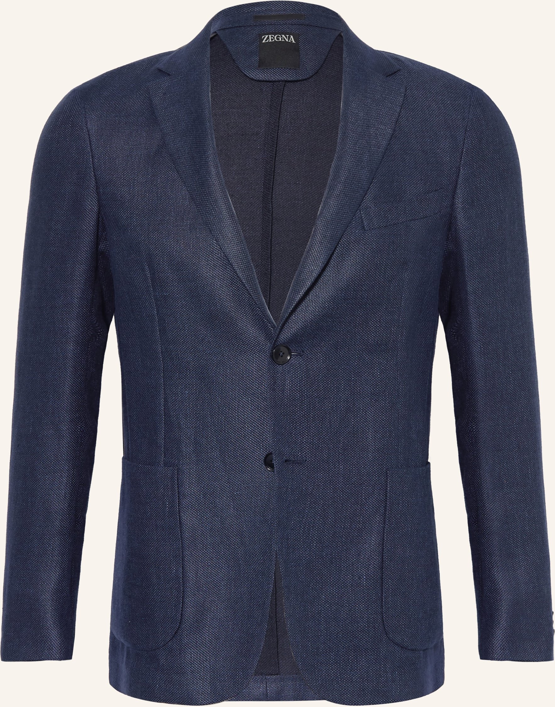 Zegna Sakko Slim Fit Mit Leinen blau