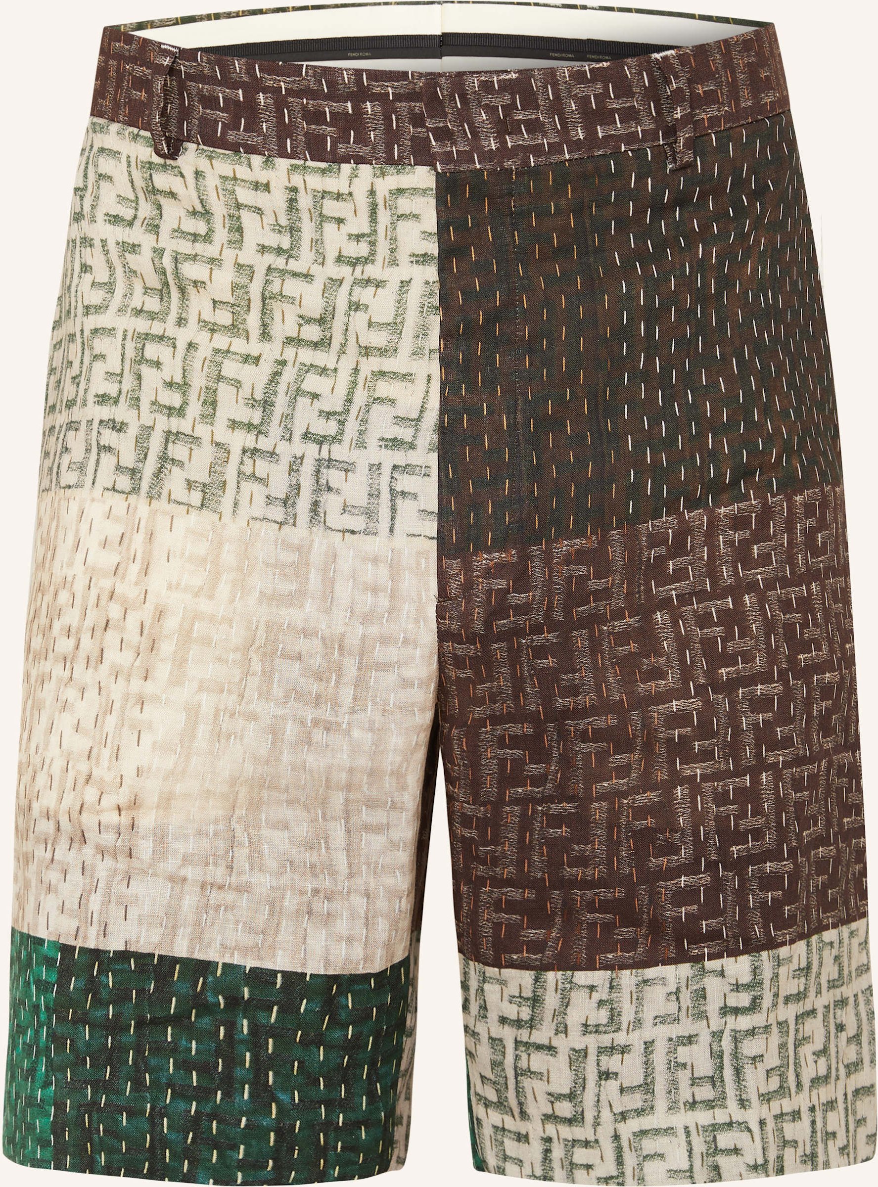 Fendi Leinenshorts braun