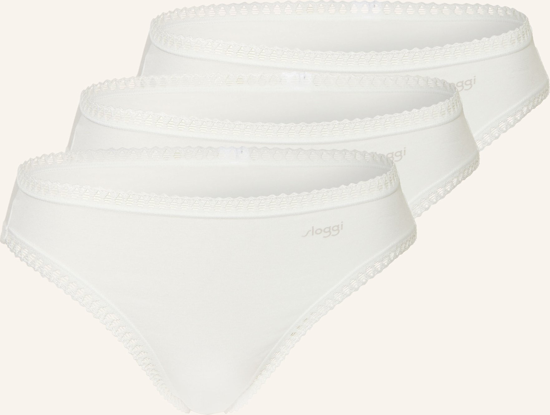 Sloggi 3er-Pack Slips Go Crush weiss