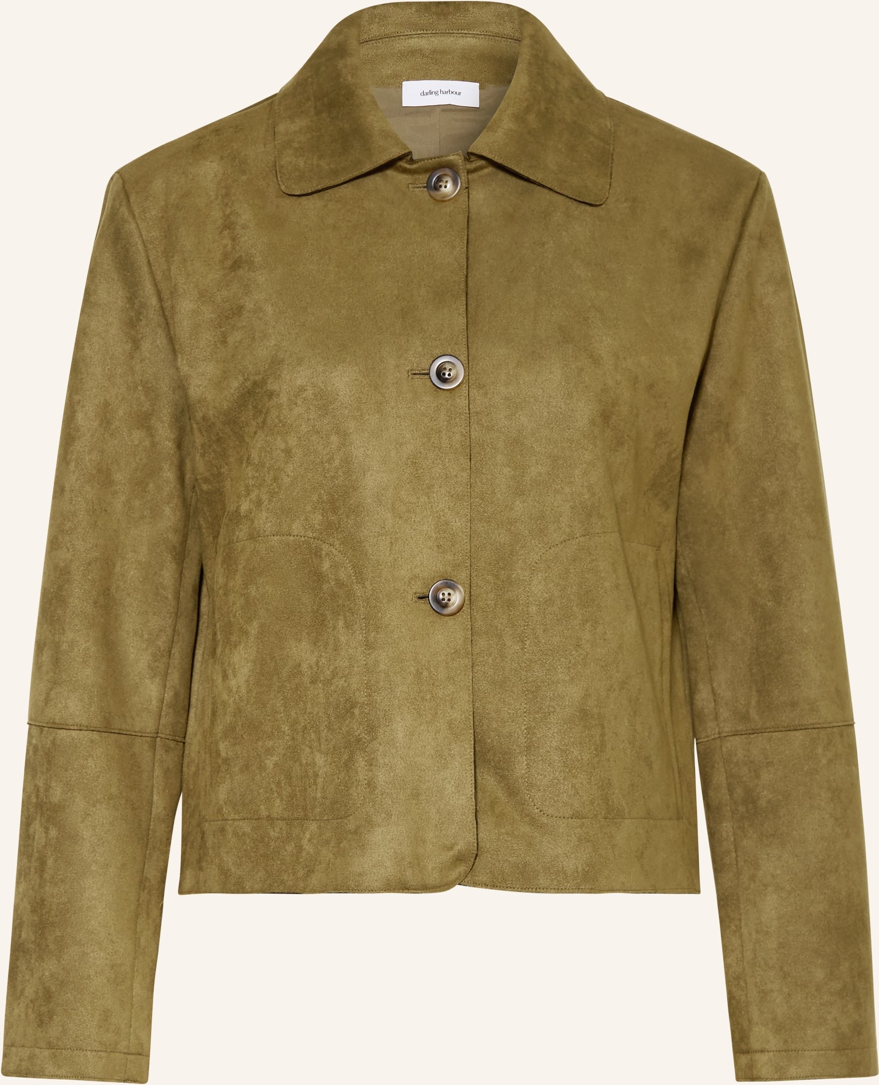 Darling Harbour Kastenjacke In Lederoptik gruen