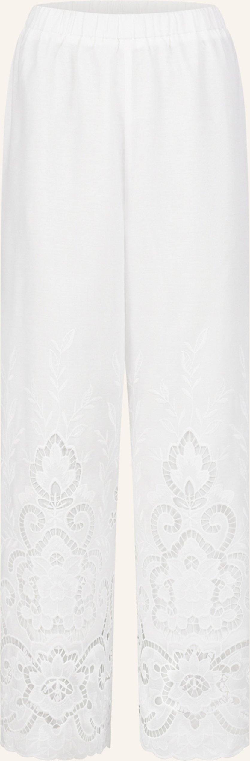 Thumbnail - Claire Luise Hose Mit Lochstickerei weiss