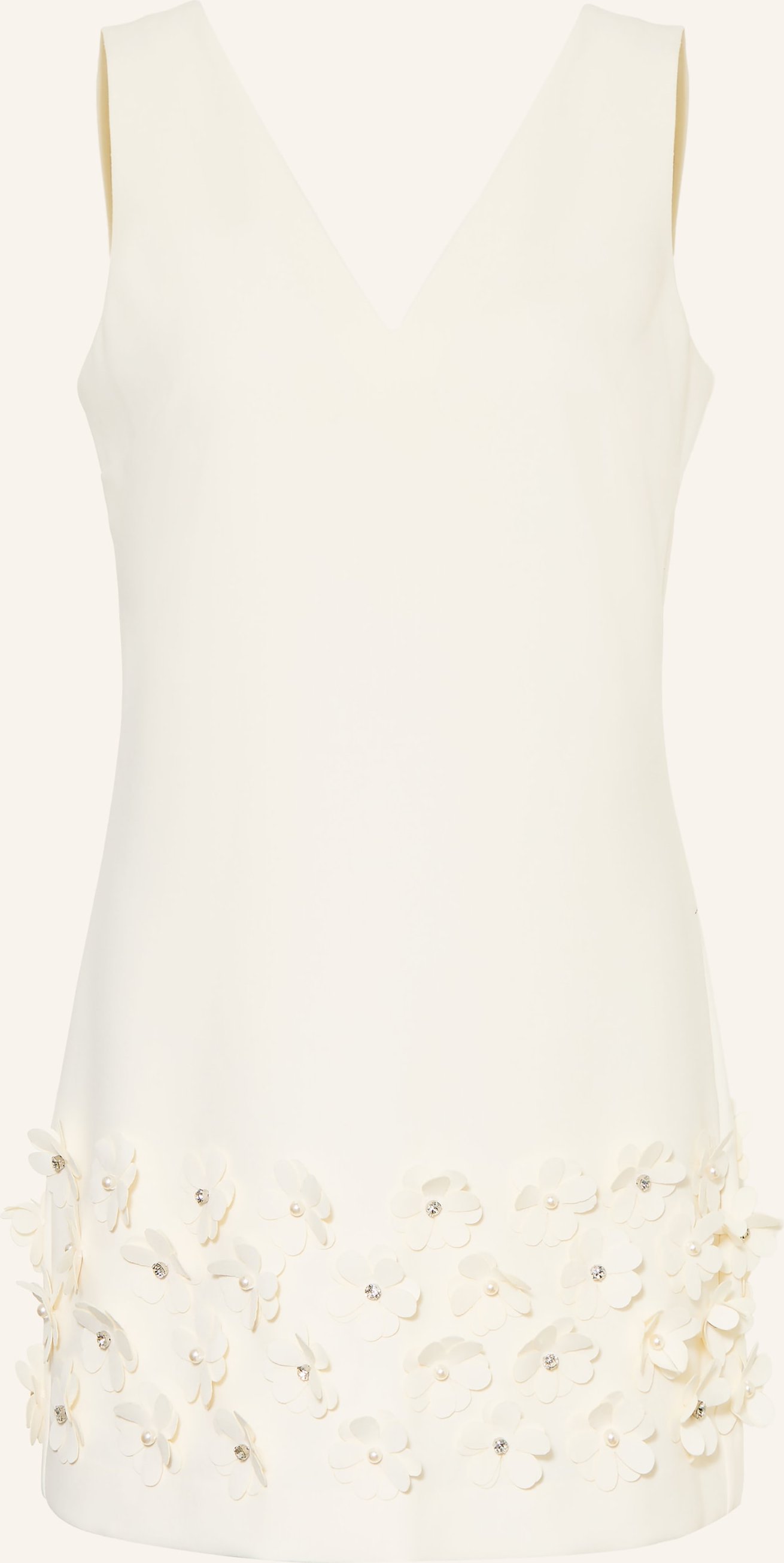 Mrs & Hugs Cocktailkleid Mit Schmuckperlen Und Schmucksteinen weiss