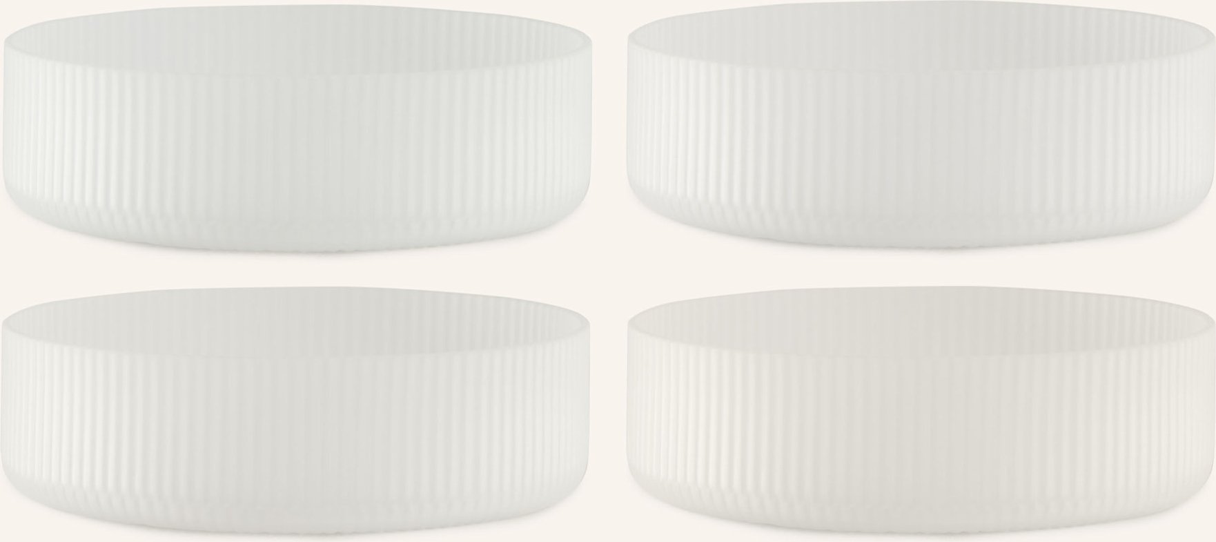 Ferm Living 4er-Set Schalen Ripple weiss