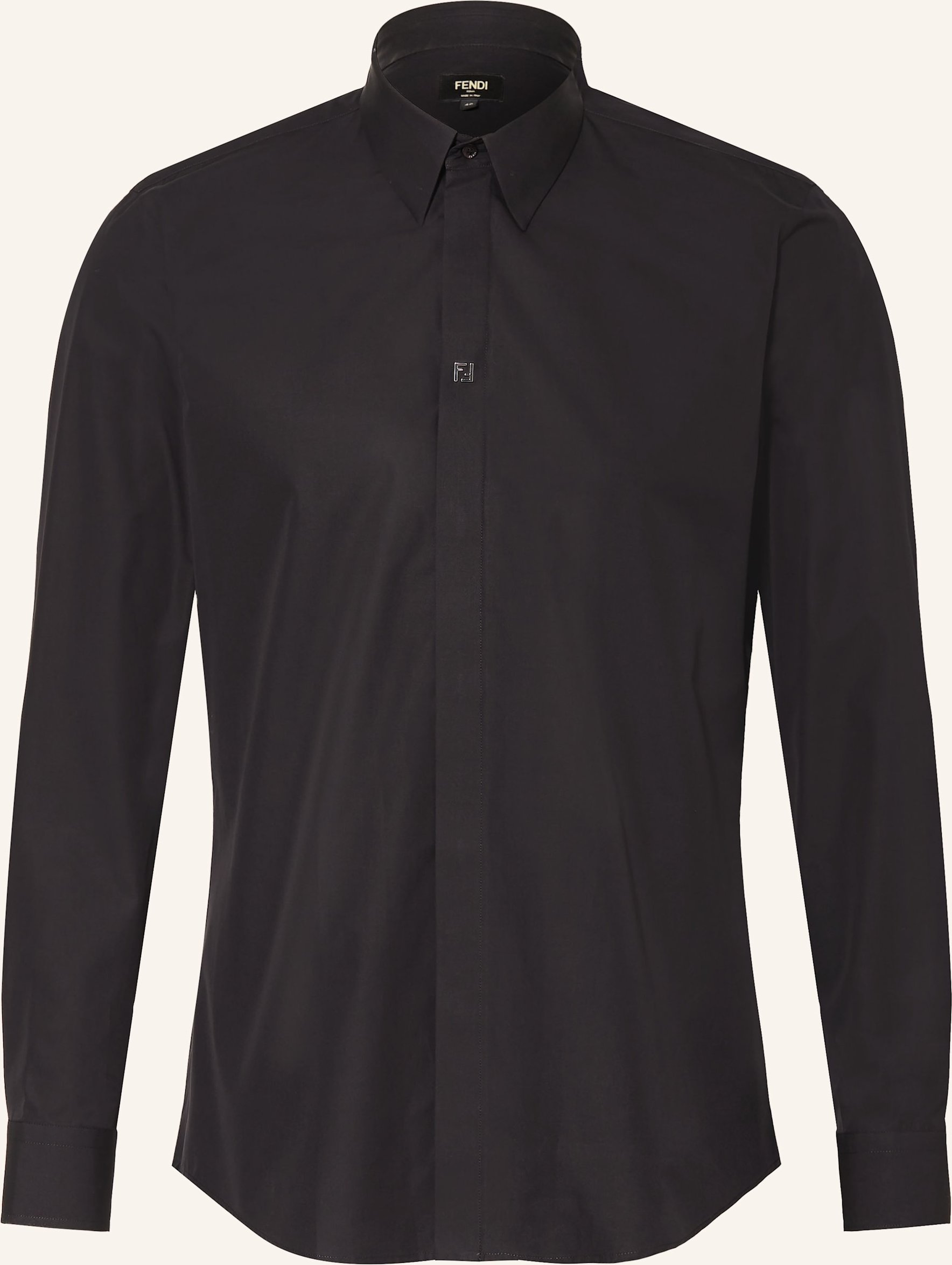 Fendi Hemd Regular Fit schwarz