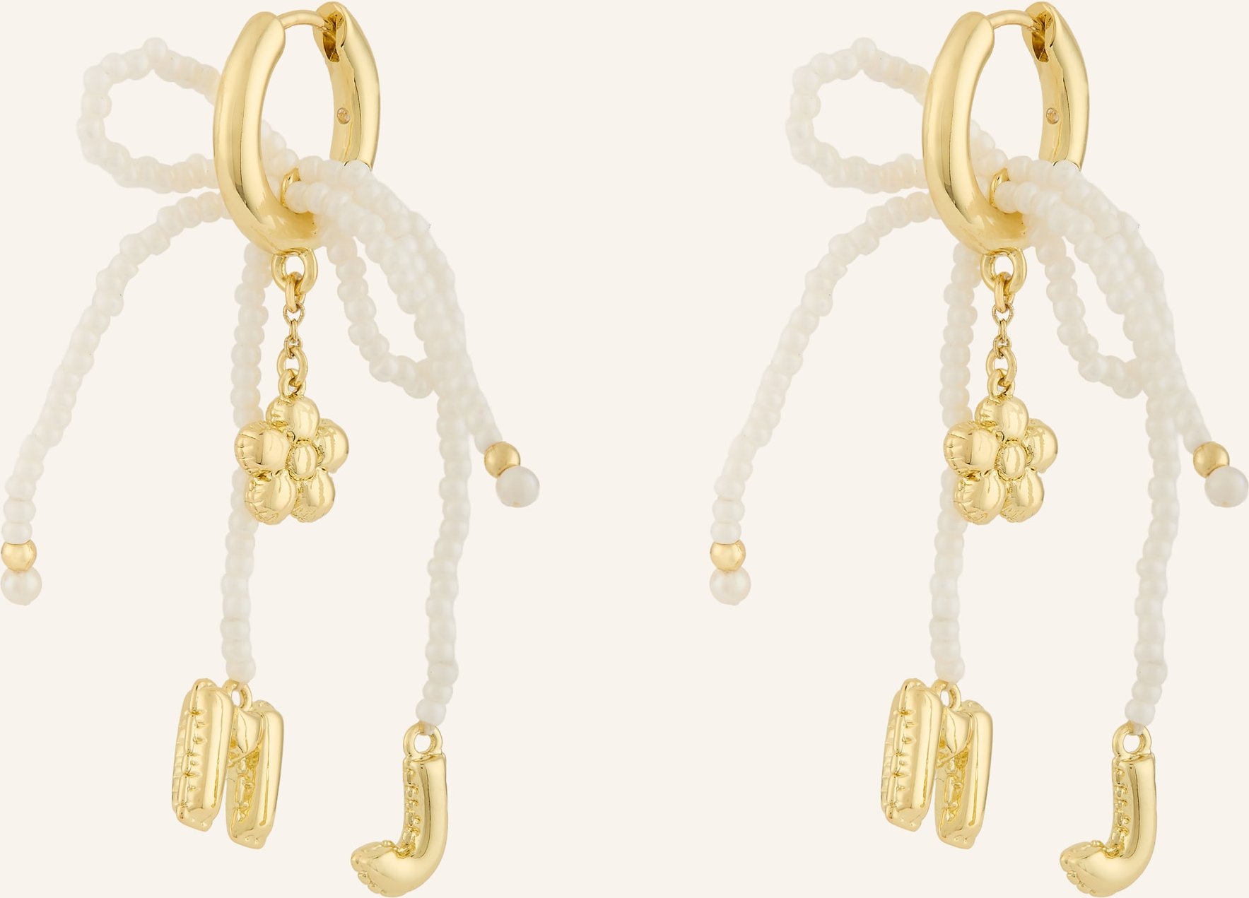 Marc Jacobs Ohrhänger The Beaded Mj Ballon Earrings gold