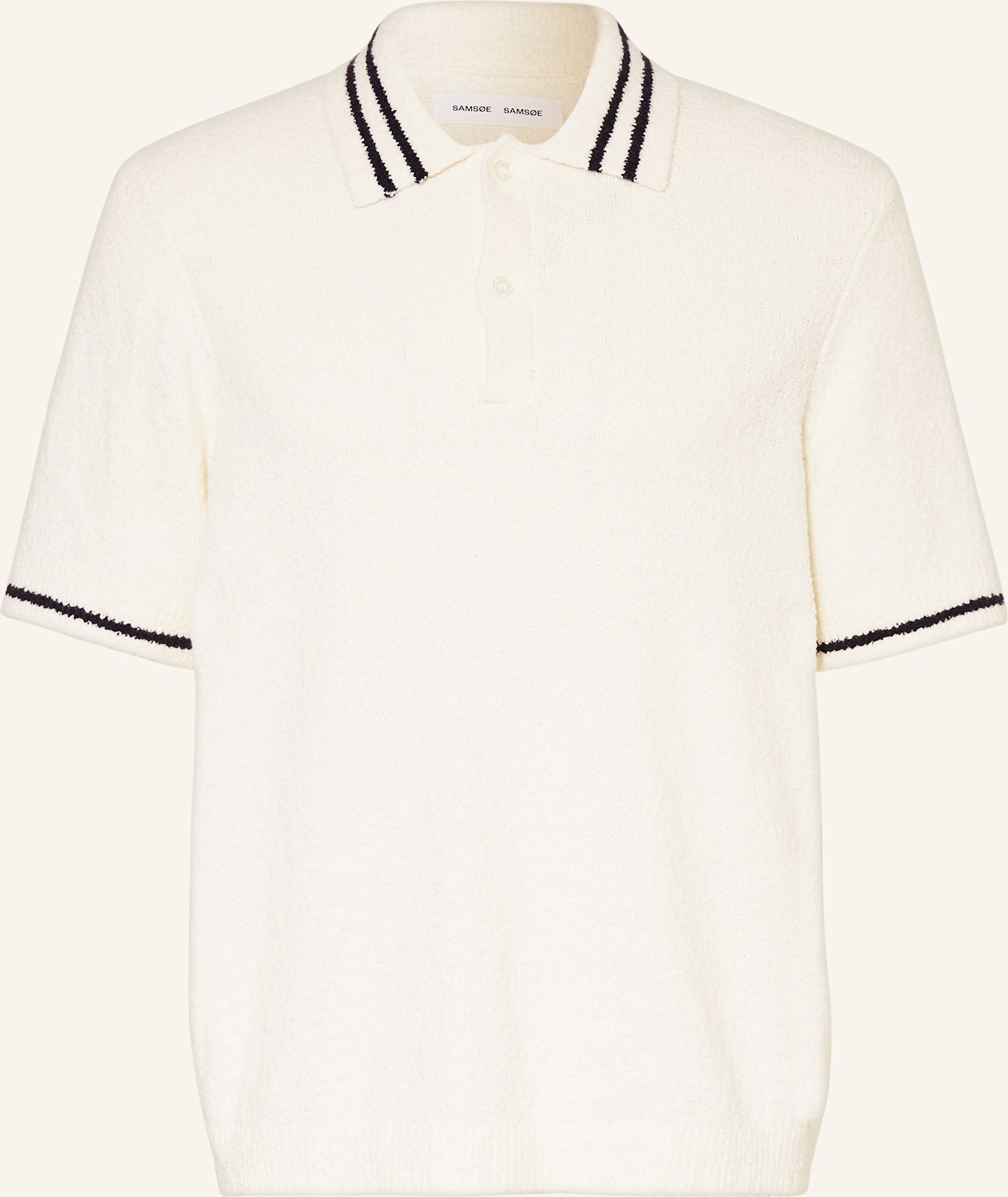Samsøe Samsøe Strick-Poloshirt Sapedro weiss