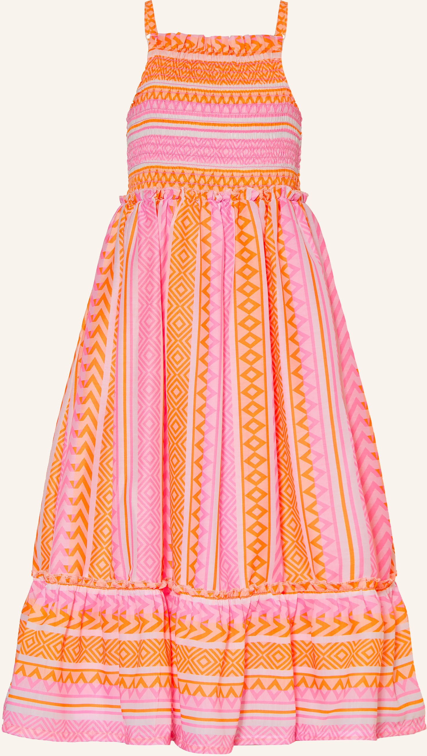 Danamade Kleid Mit Rüschen orange