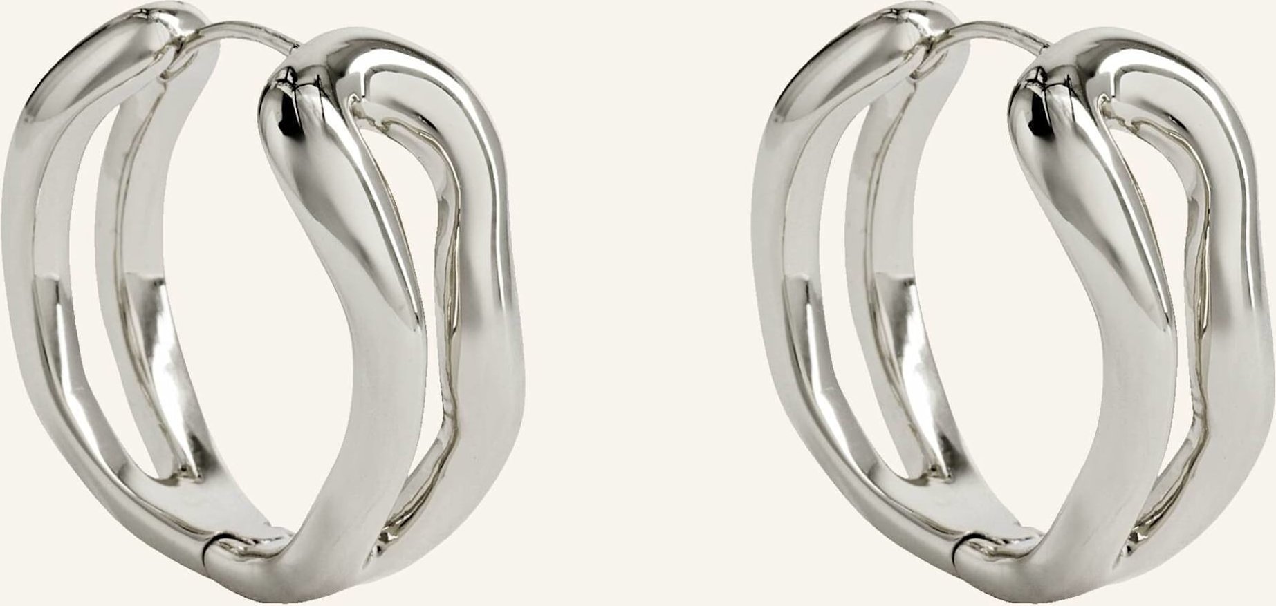 Pompidou Kreolen Melina Sculpted Medium By Glambou silber