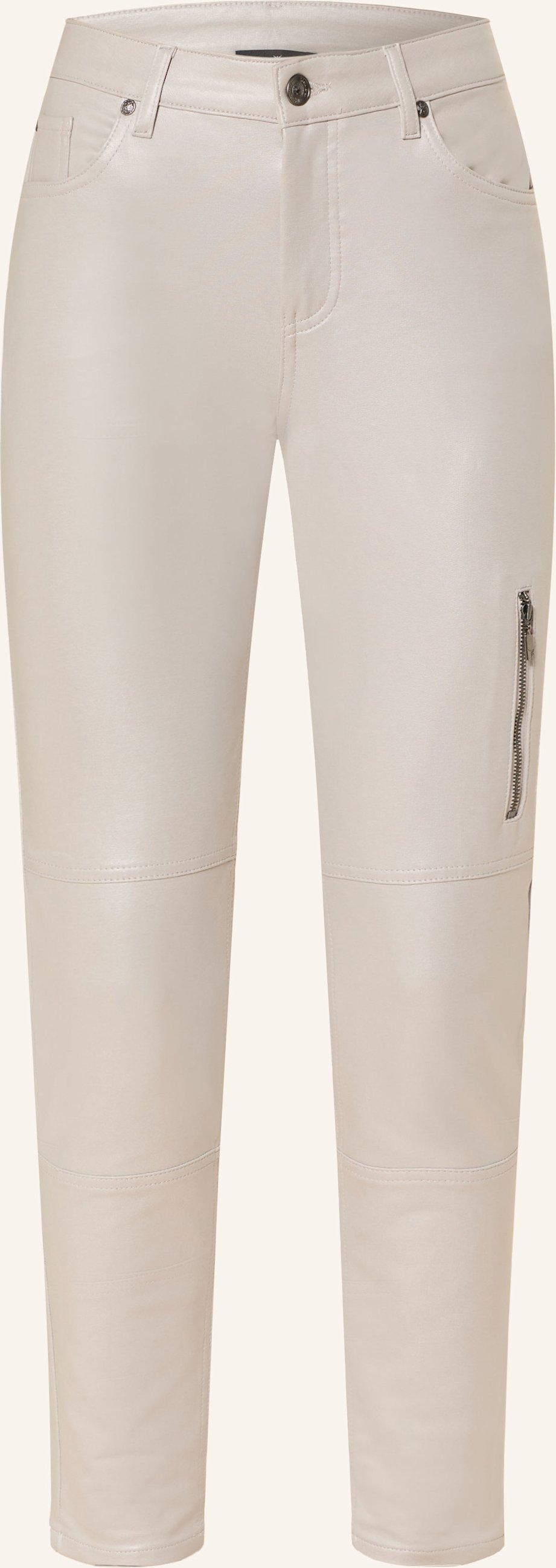 Thumbnail - Monari Hose In Lederoptik grau