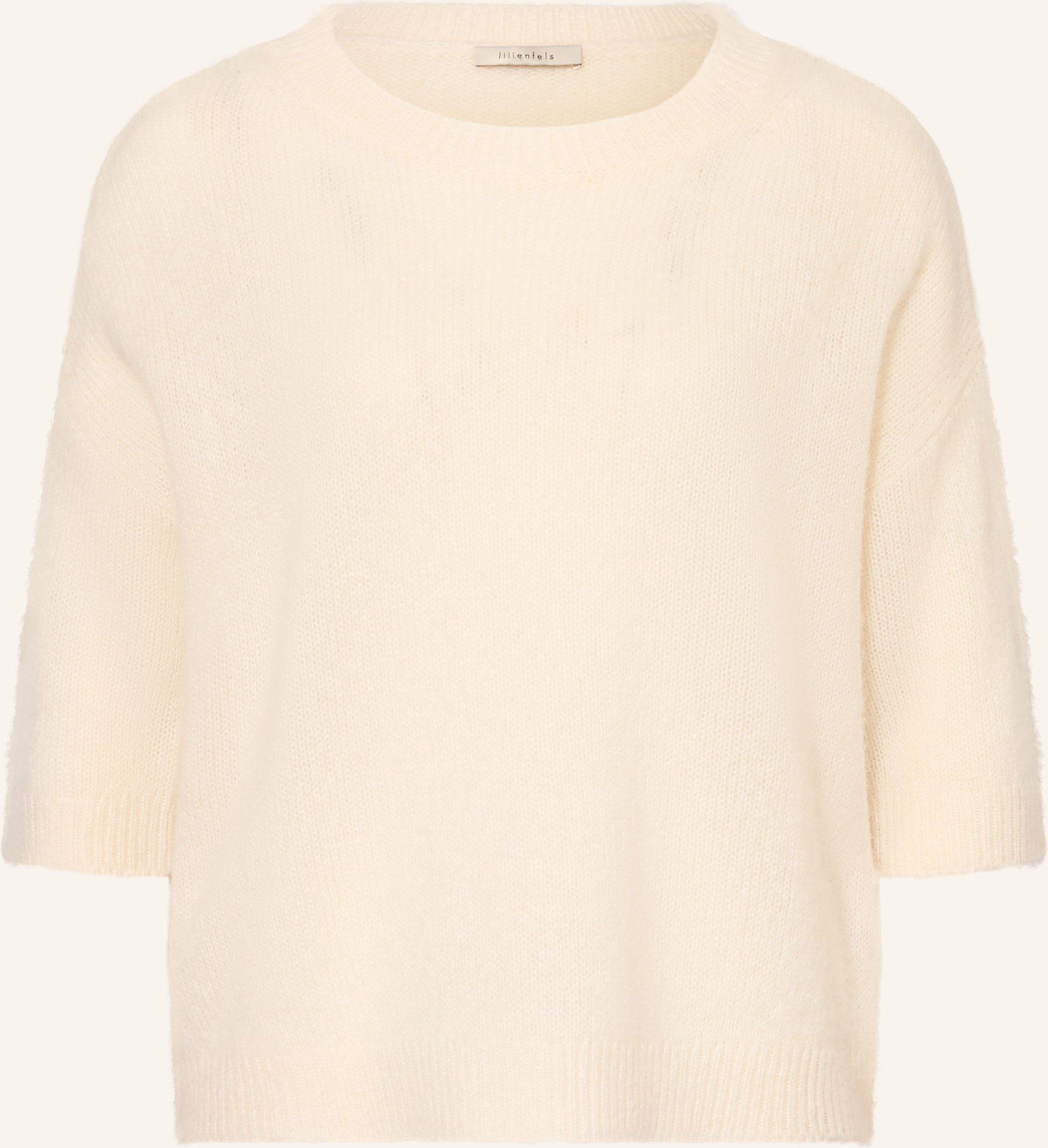 Lilienfels Cashmere-Pullover Mit 3/4-Arm weiss