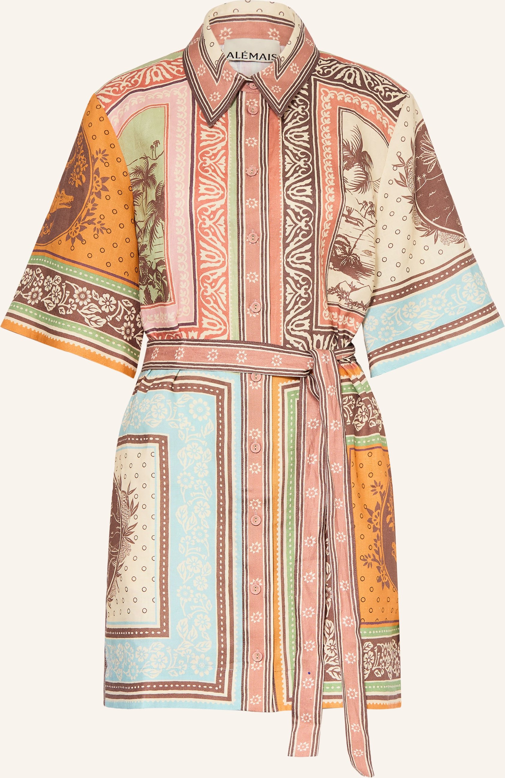 Alémais Hemdblusenkleid Alberta Aus Leinen rosa