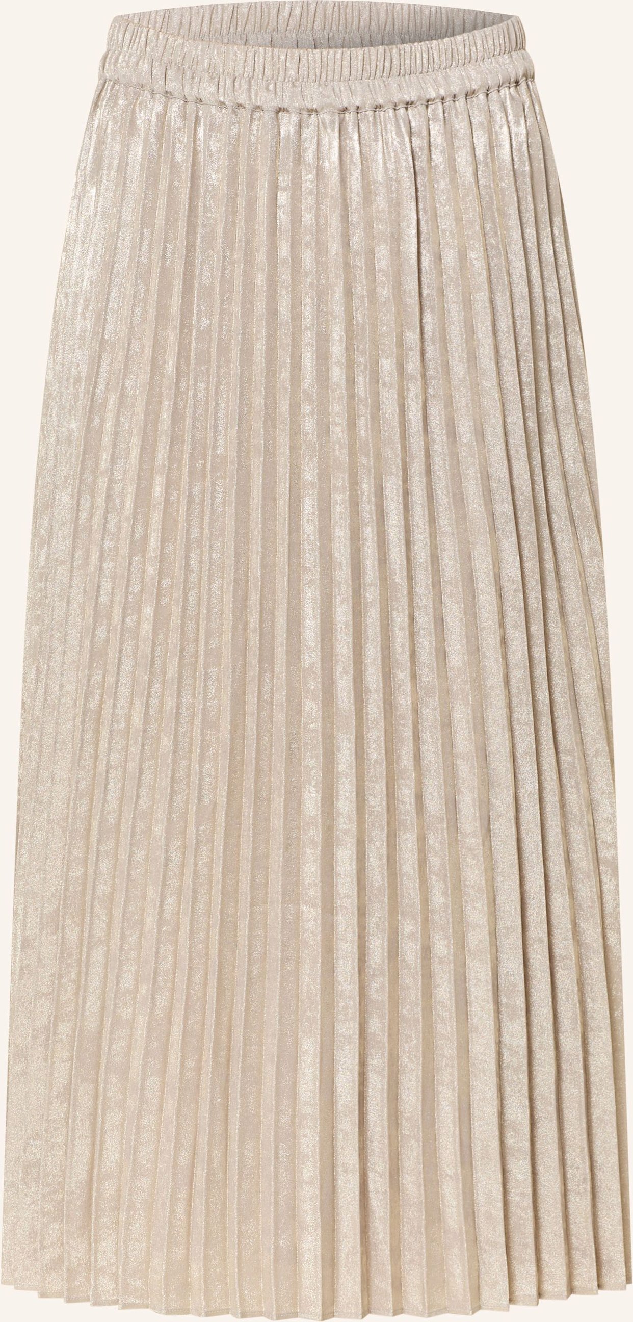 S.Oliver Black Label Plisseerock Mit Glanzgarn beige