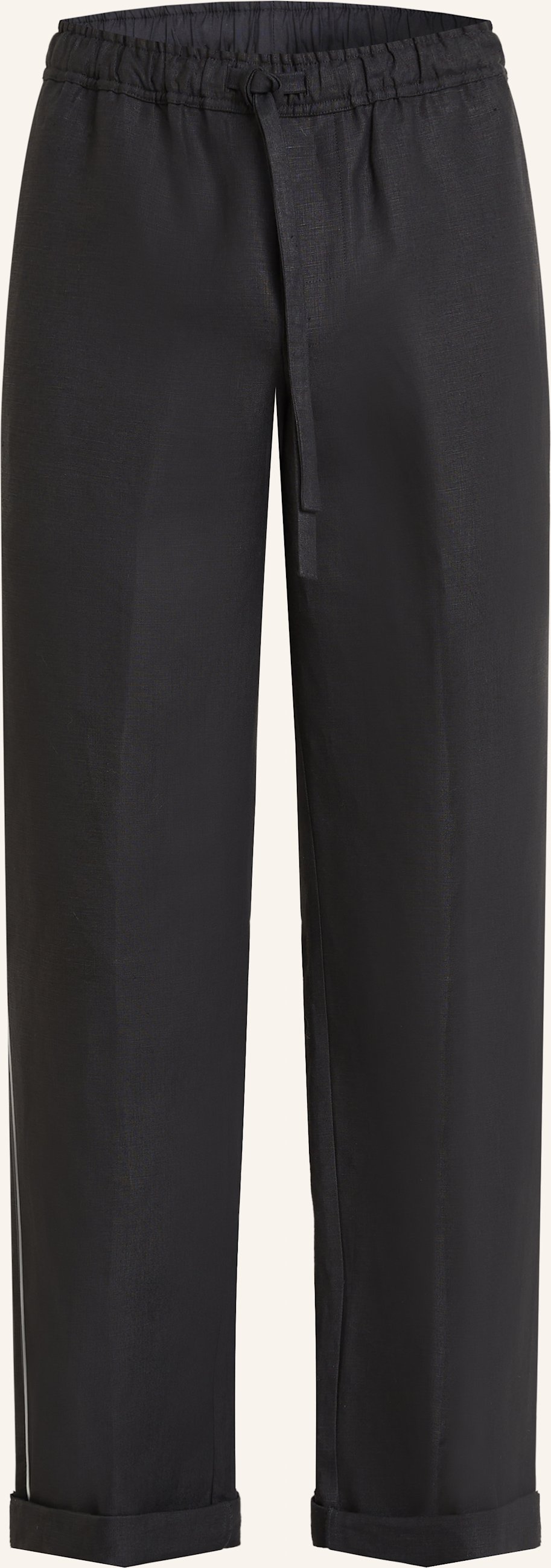 Thumbnail - Dolce & Gabbana Leinenhose Regular Fit schwarz
