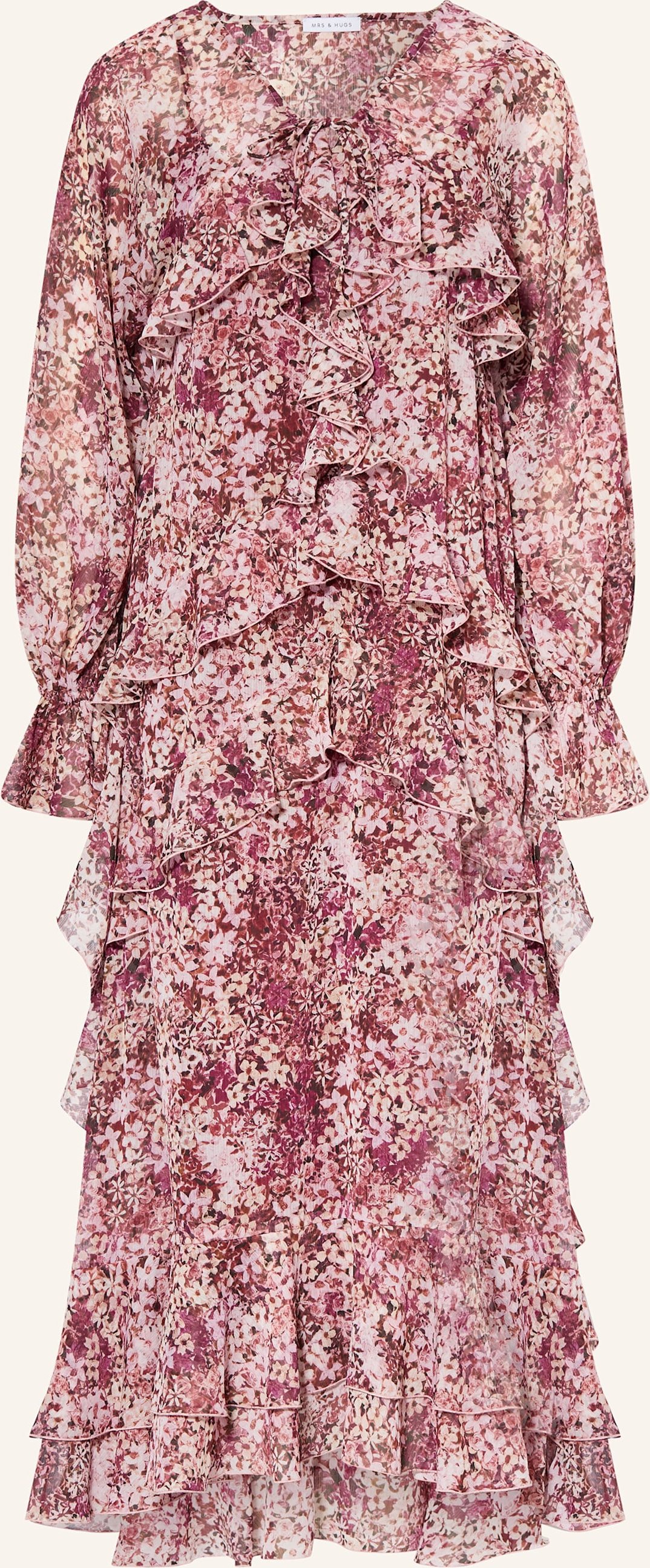 Mrs & Hugs Kleid Mit Volants rosa