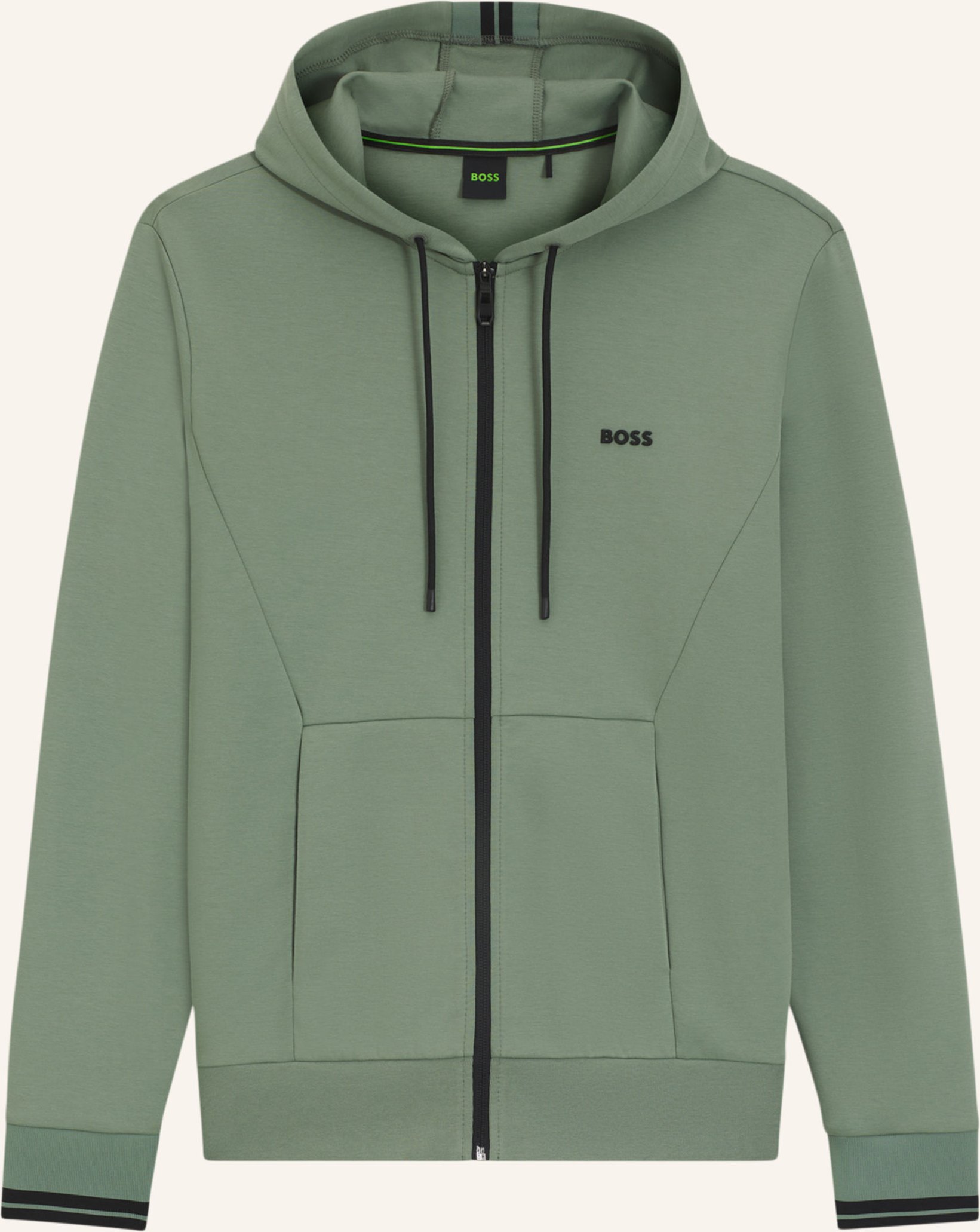 Boss Sweatshirt Fz Hoodie Zone Regular Fit gruen