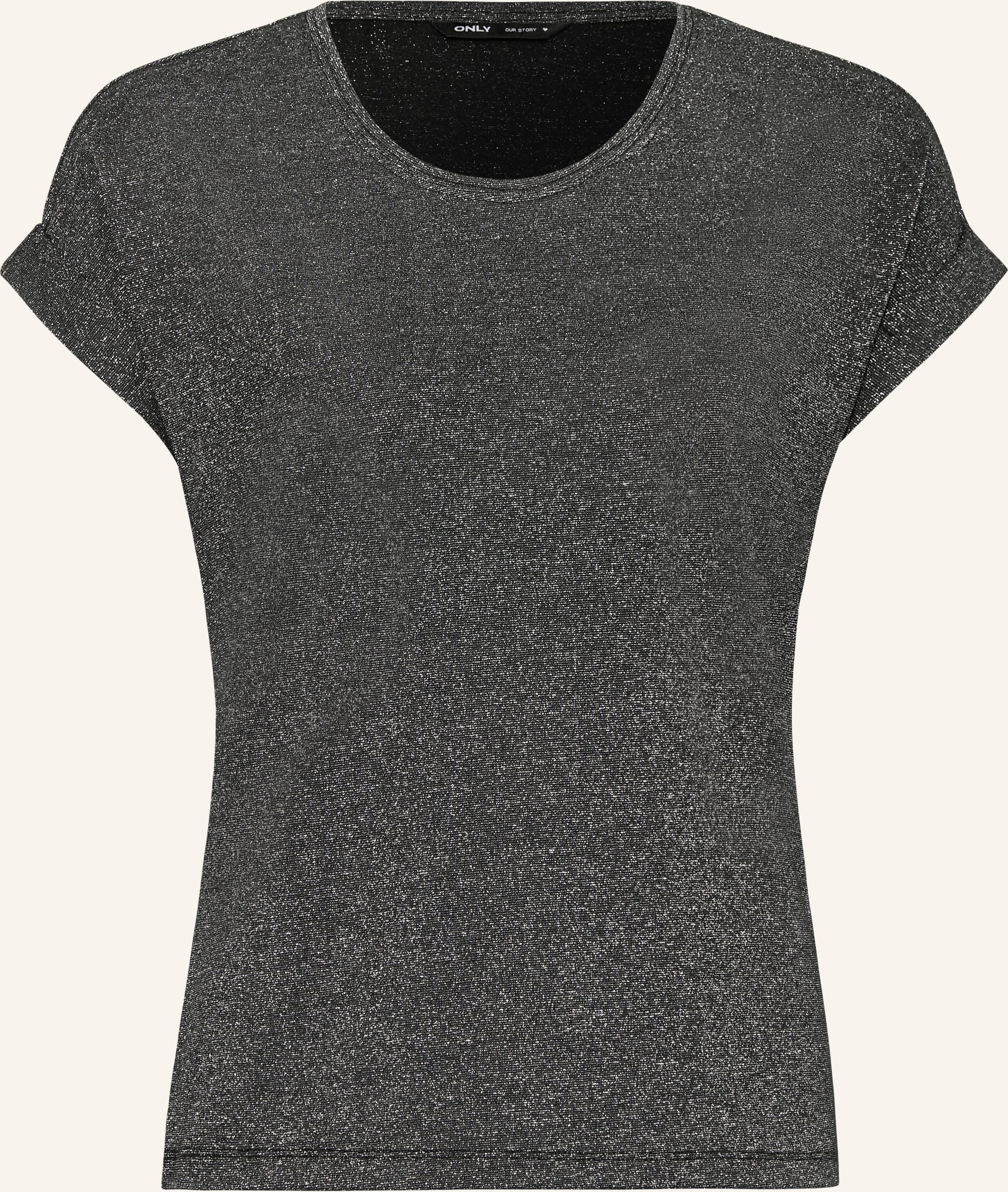 Thumbnail - Only T-Shirt Mit Glitzergarn schwarz