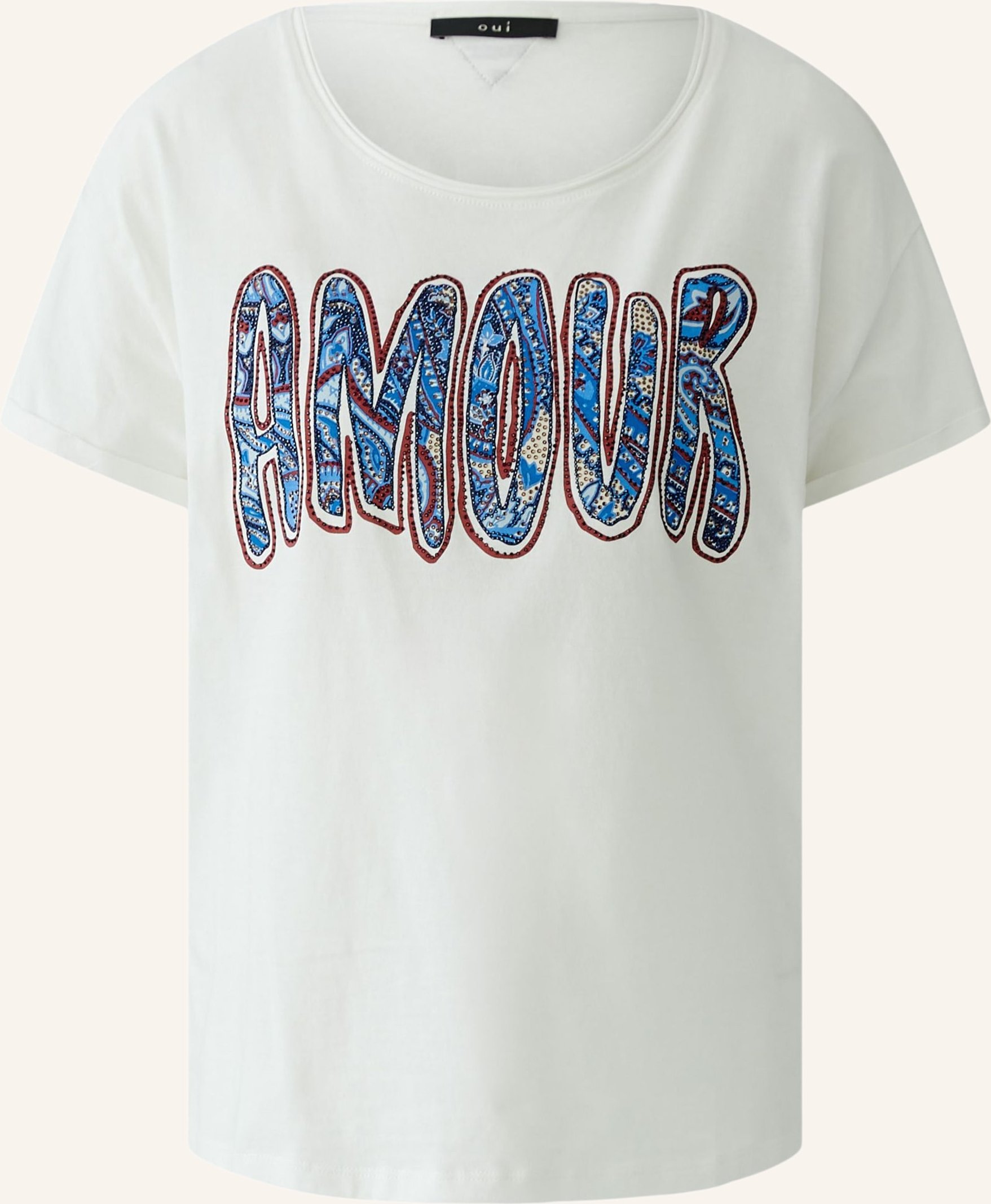 Oui T-Shirt weiss
