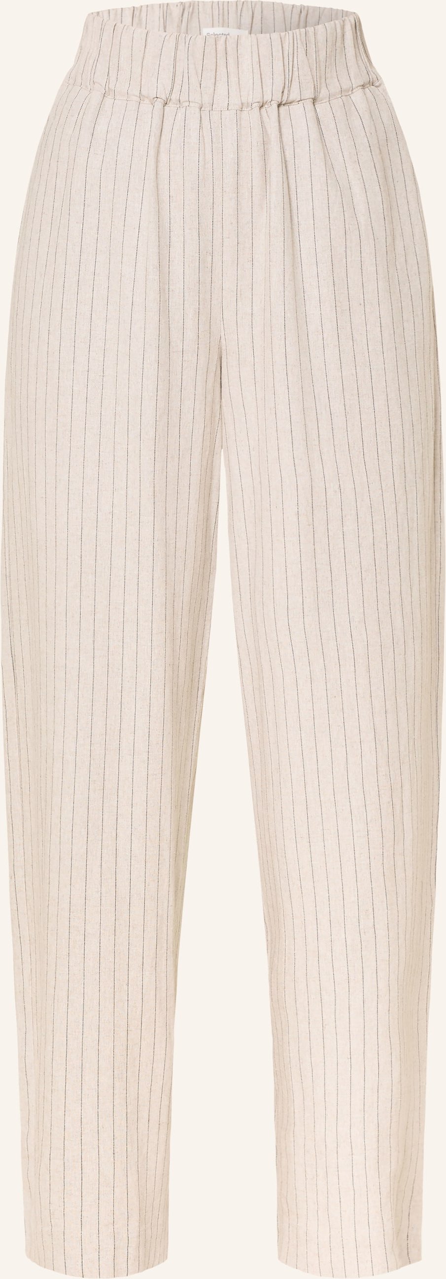 Selected Femme Marlenehose Mit Leinen beige