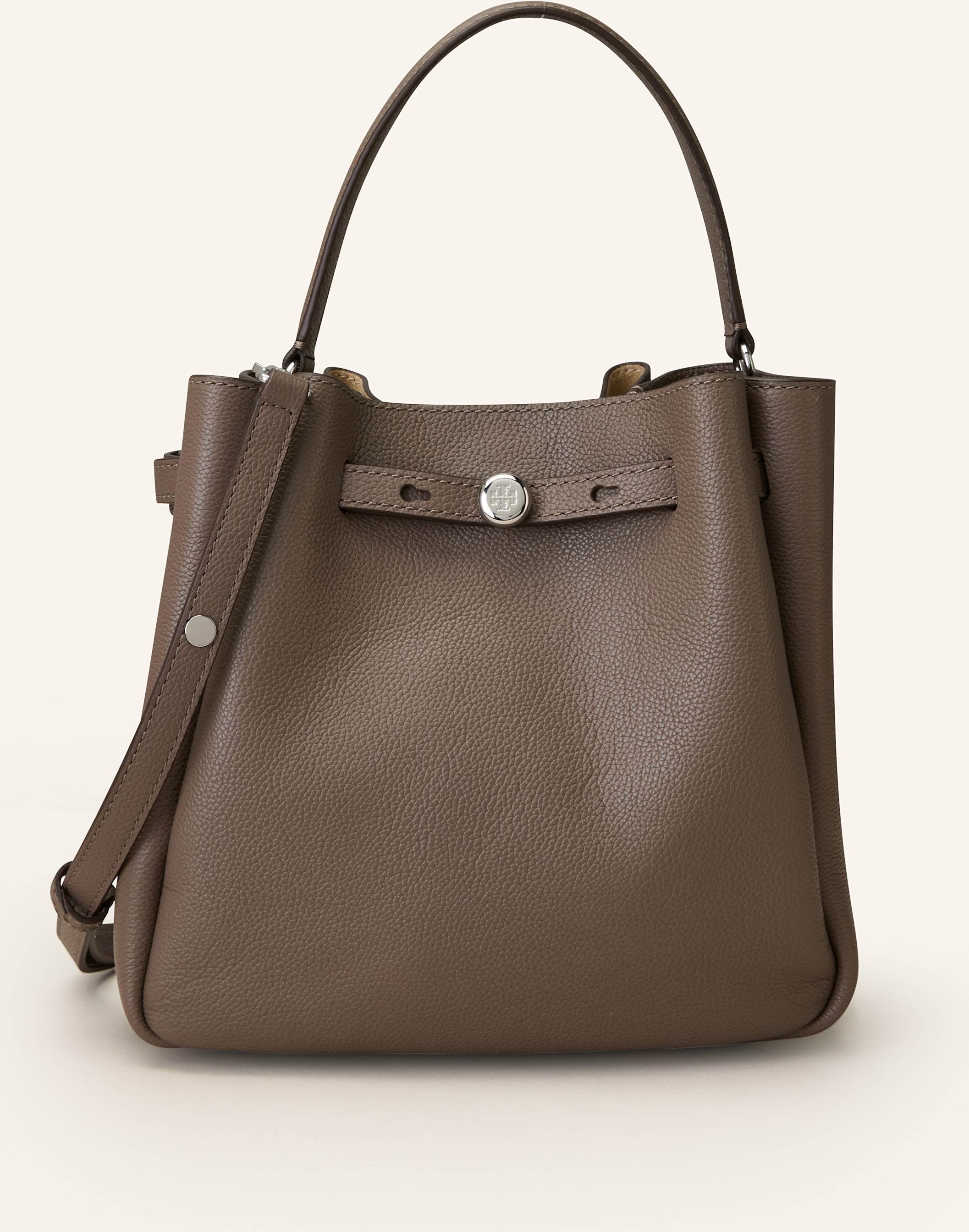 Thumbnail - Tory Burch Beuteltasche Romy beige