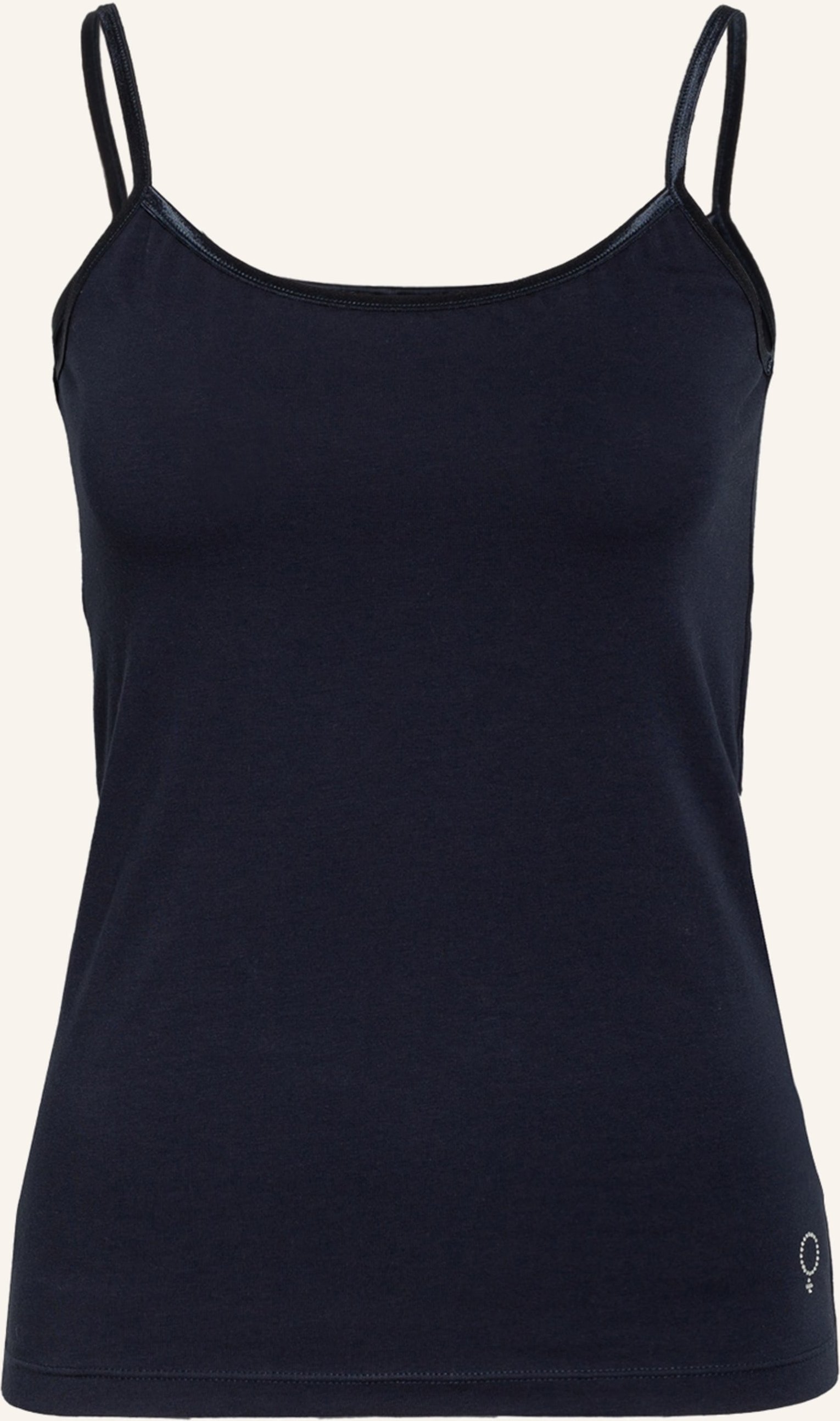 Boviva Top Mit Schmucksteinbesatz blau