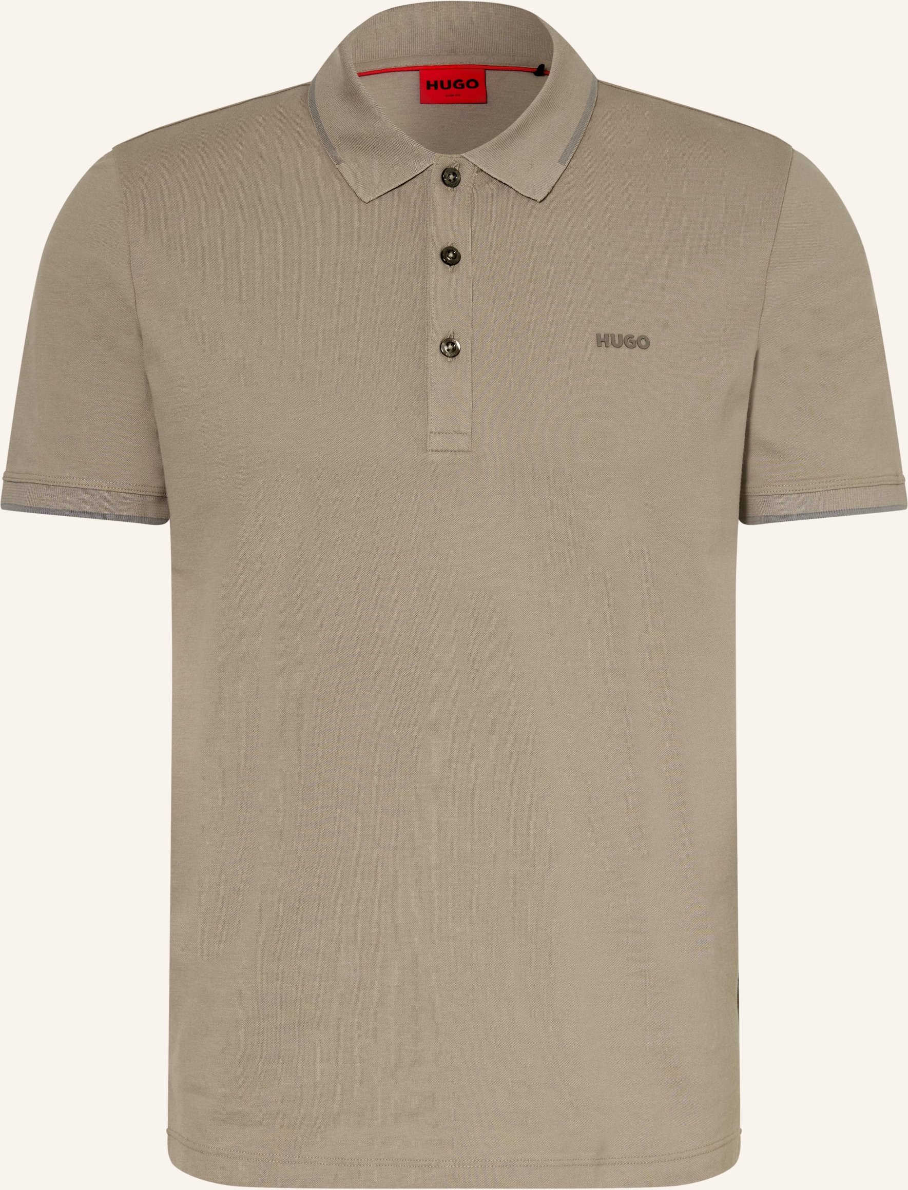Hugo Jersey-Poloshirt Dinoso Slim Fit braun