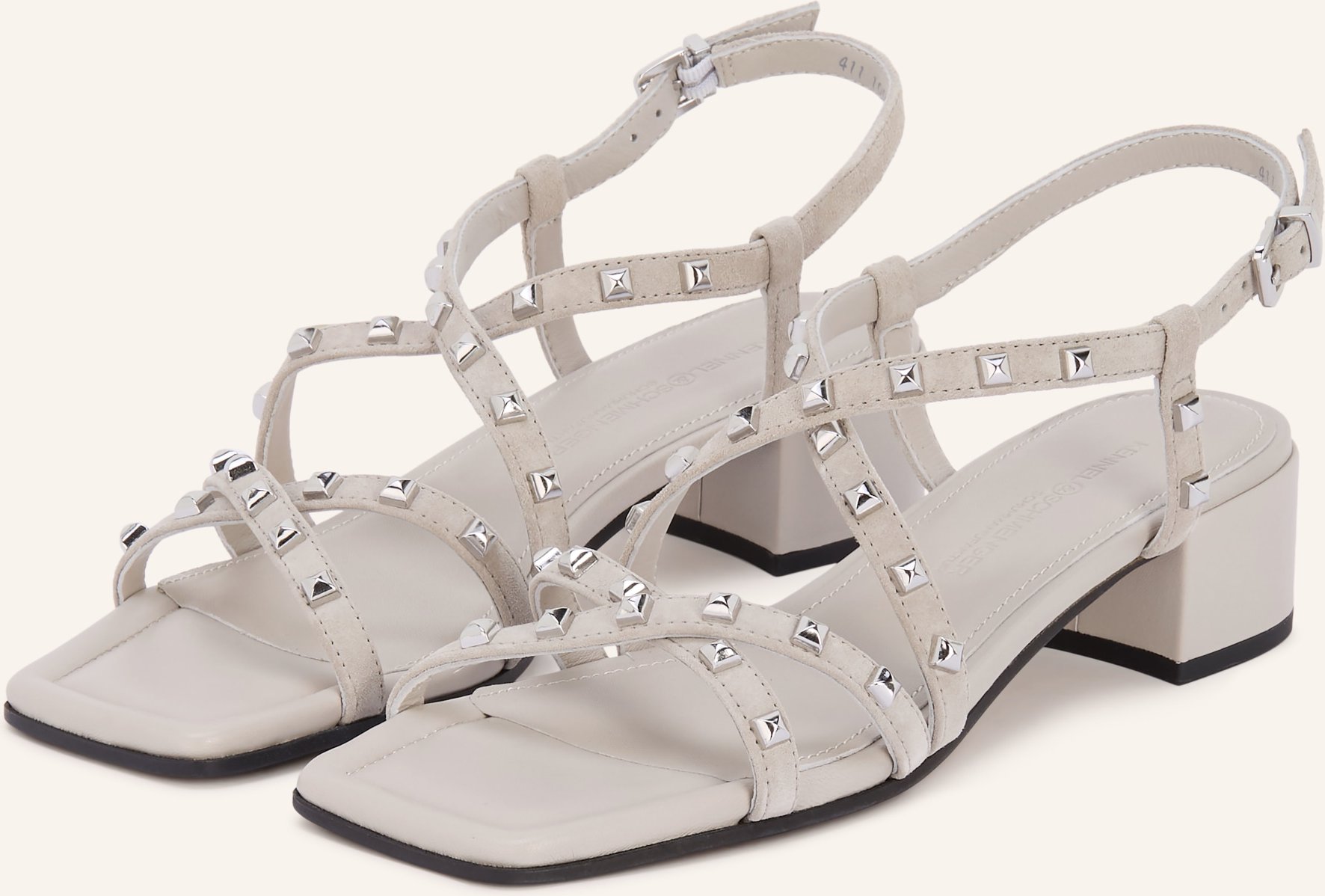 Kennel & Schmenger Sandaletten Saga Mit Nieten grau