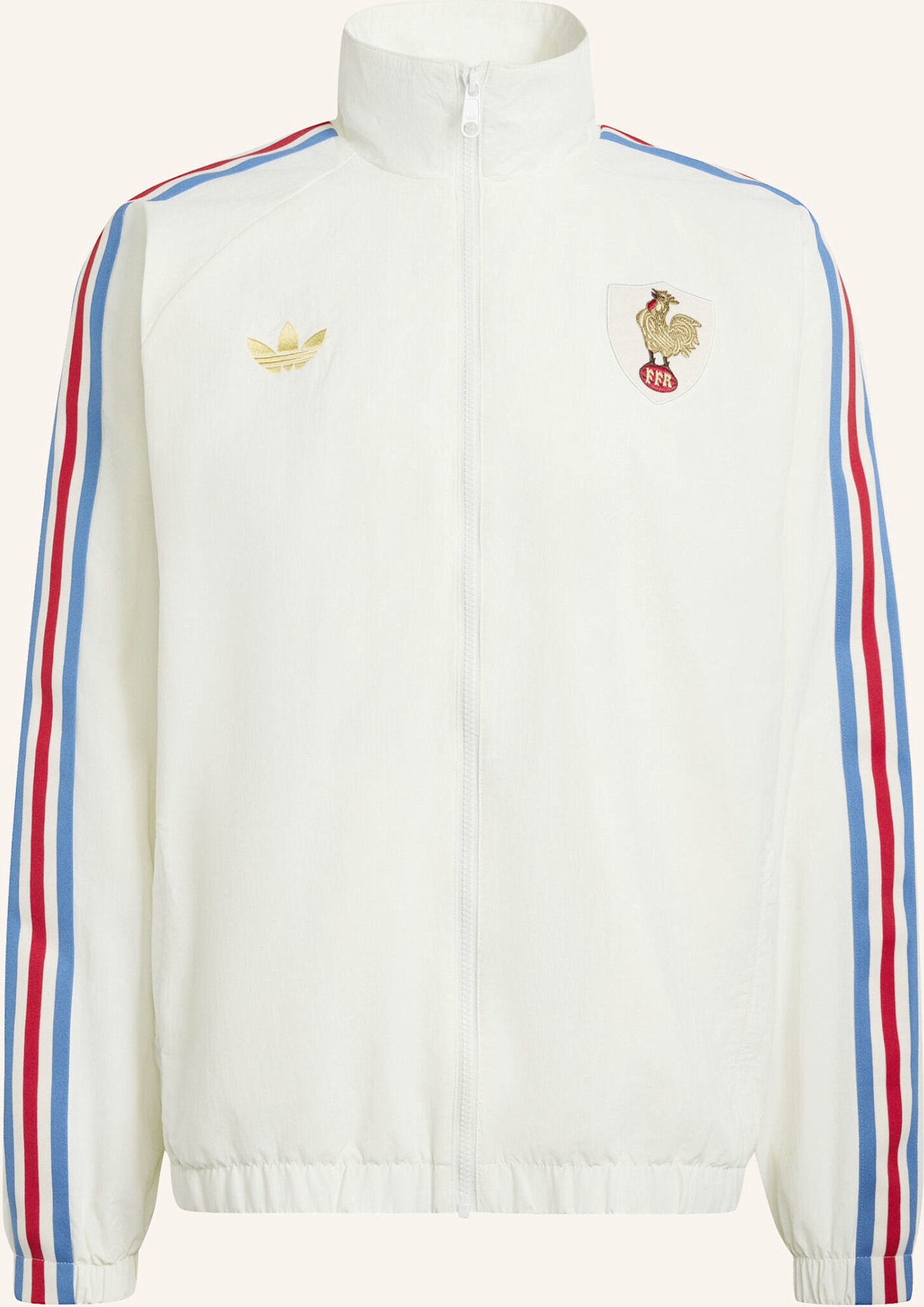 Thumbnail - Adidas Frankreich Rugby 120 Years Crunch Anthem Jacke weiss