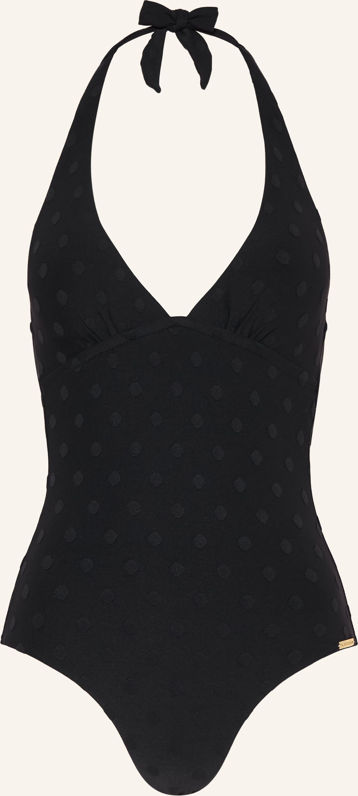 Watercult Neckholder-Badeanzug Modern Dots schwarz