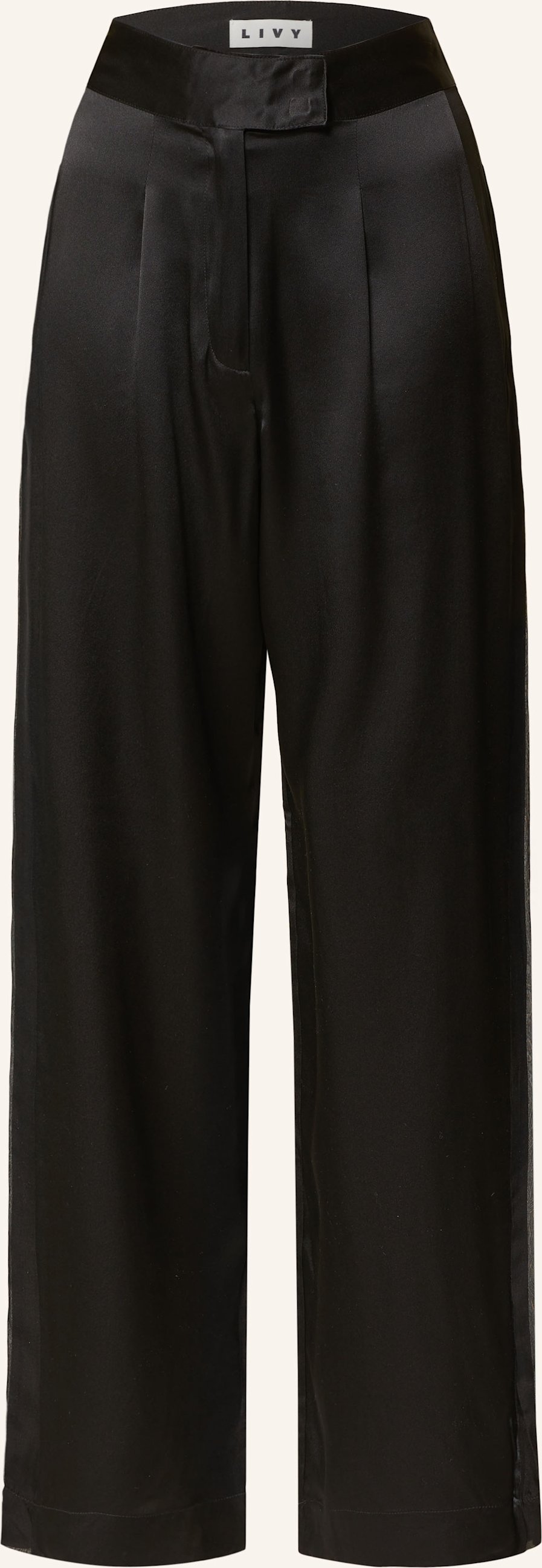 Livy Lounge-Hose Collins Aus Seide schwarz