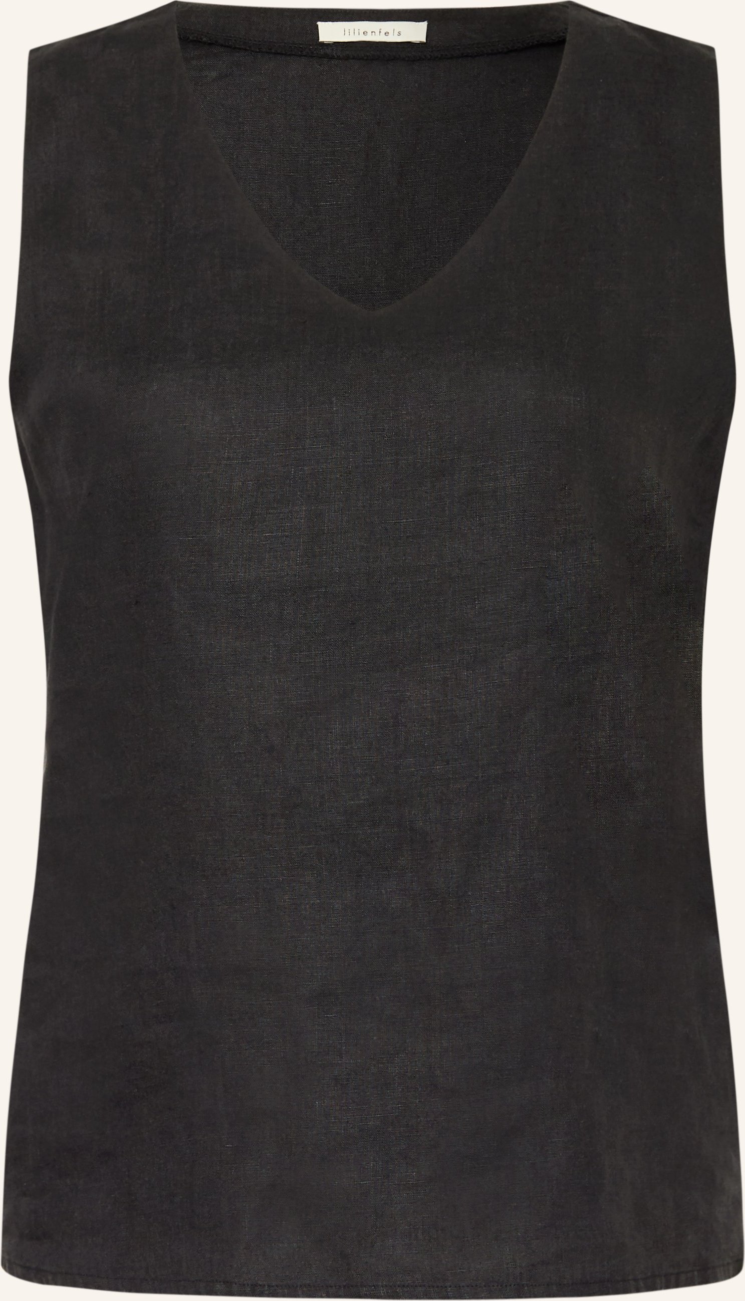 Lilienfels Blusentop Aus Leinen schwarz