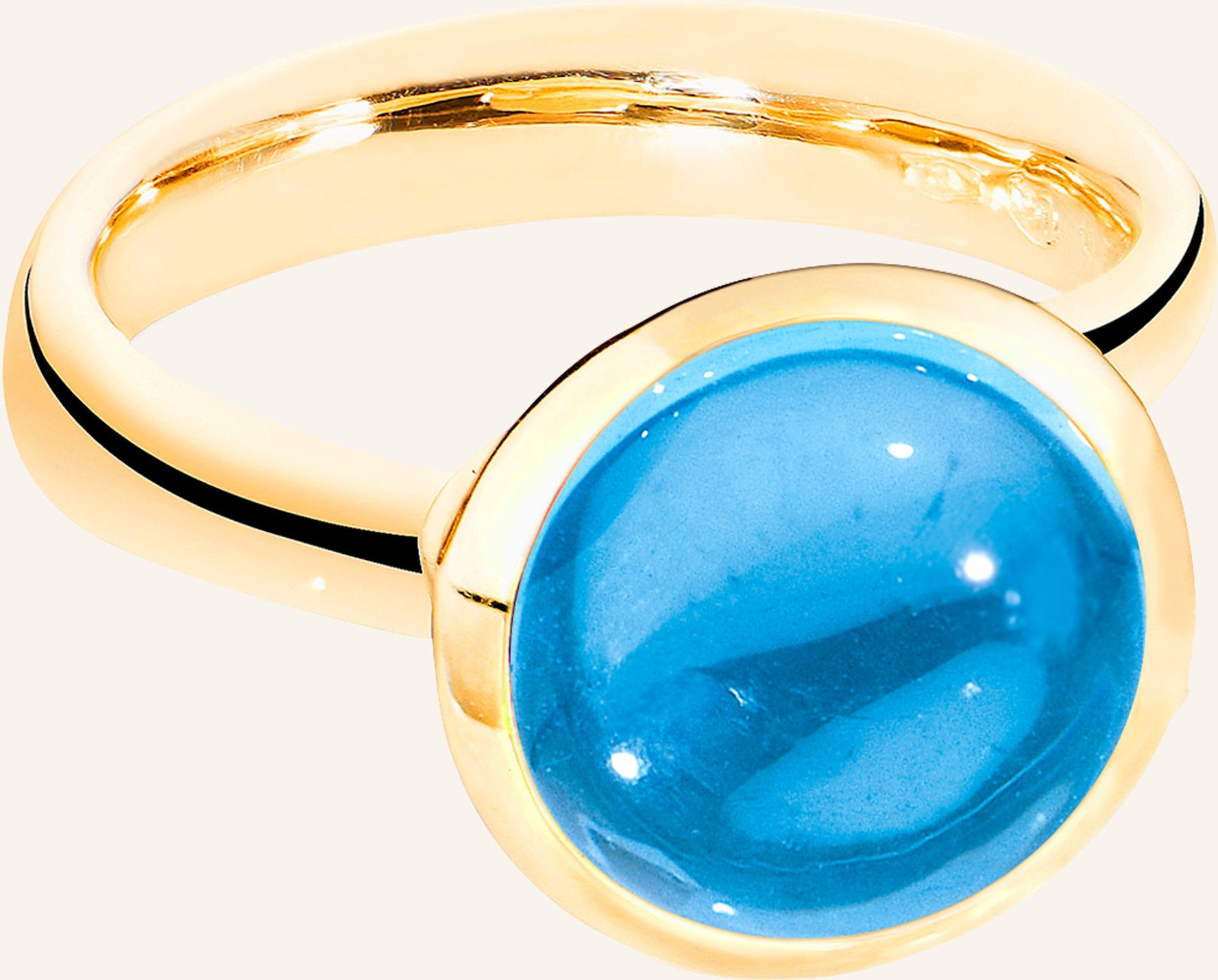 Tamara Comolli Ring Ring Bouton Large Swiss Topaz Aus 18k Gelbgold Mit Swiss Topas gold