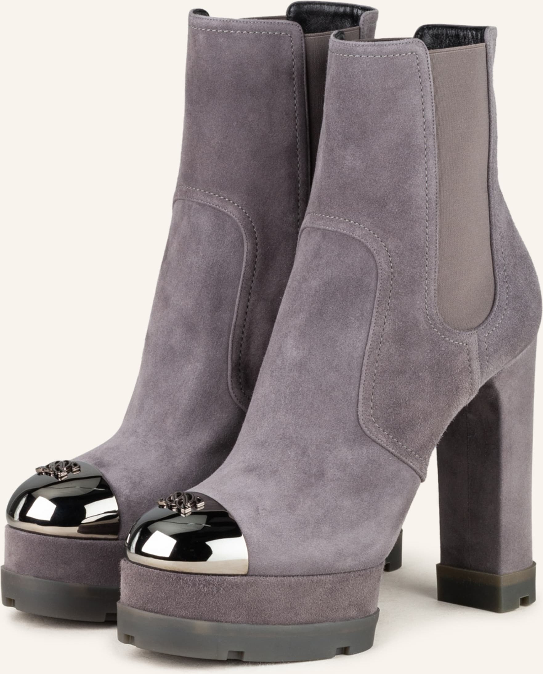 Thumbnail - Casadei Plateau-Stiefeletten Nancie grau