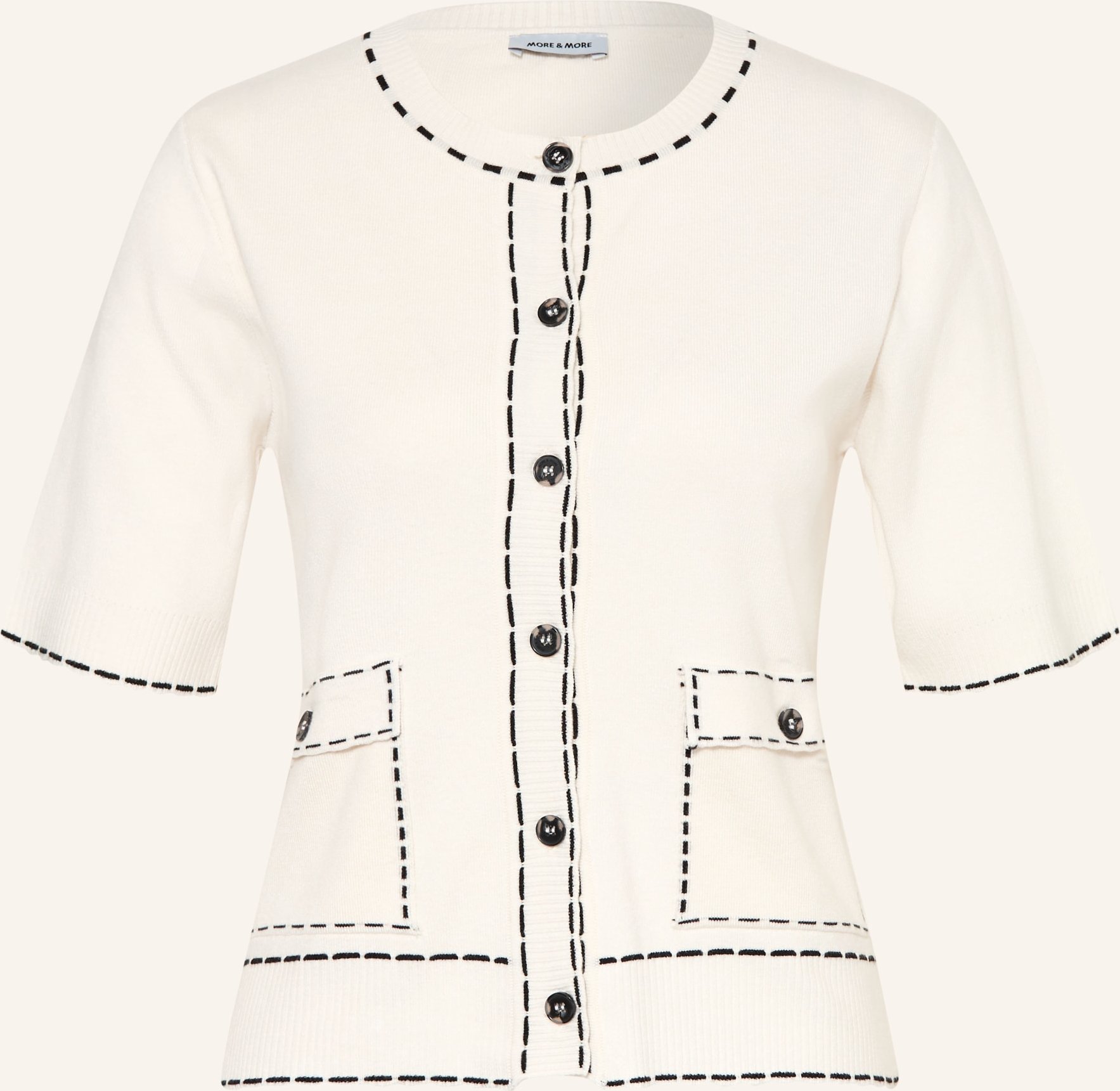 More & More Strickjacke weiss