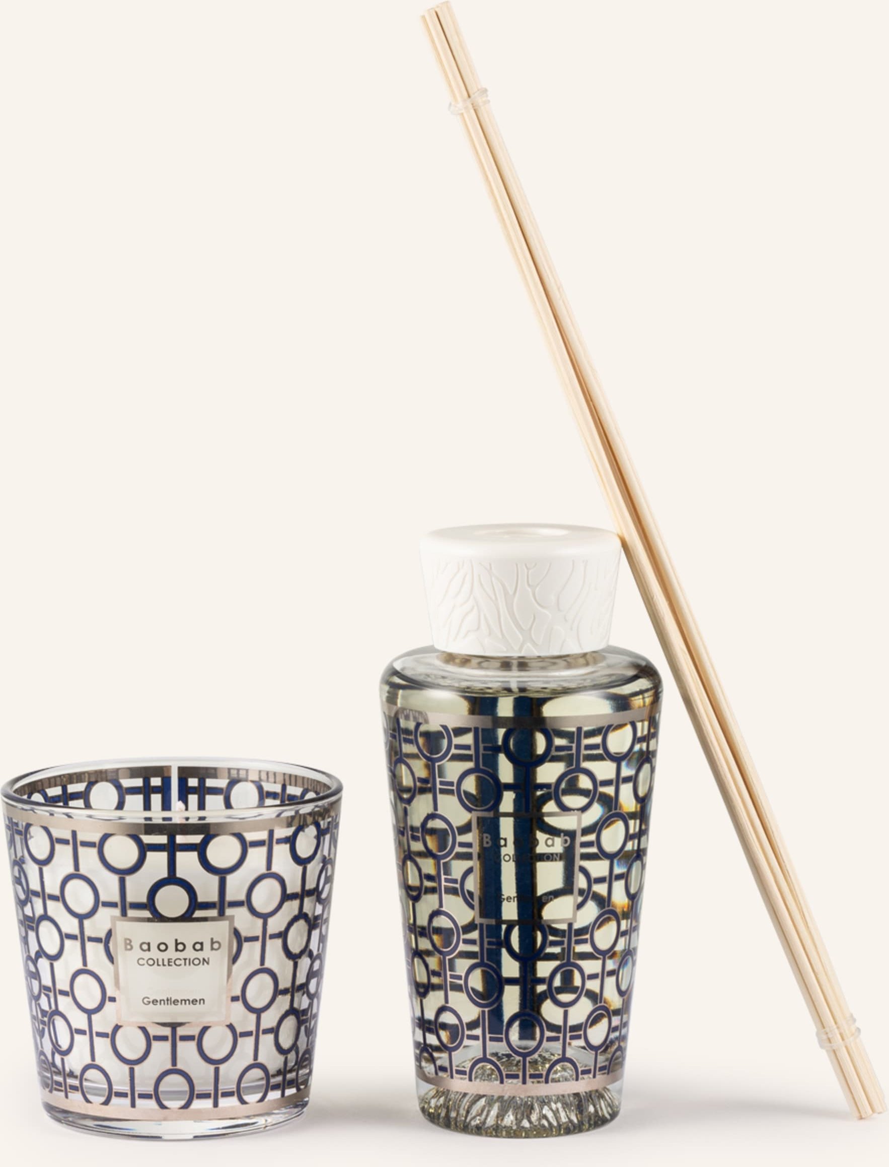 Baobab Collection Set Gentlemen: Duftkerze Und Raumduft blau